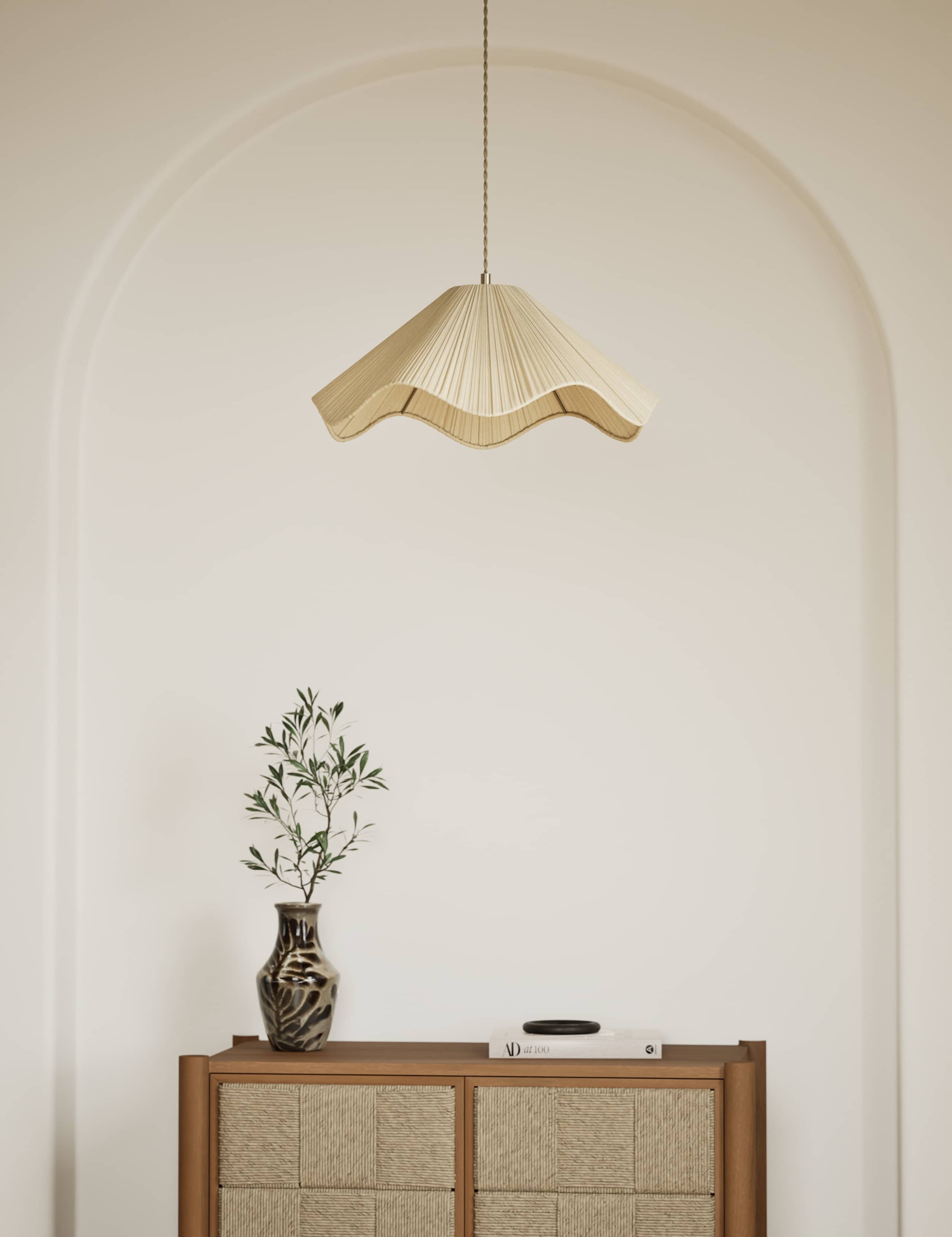 Wave Pleated Easy Fit Ceiling Lamp Shade