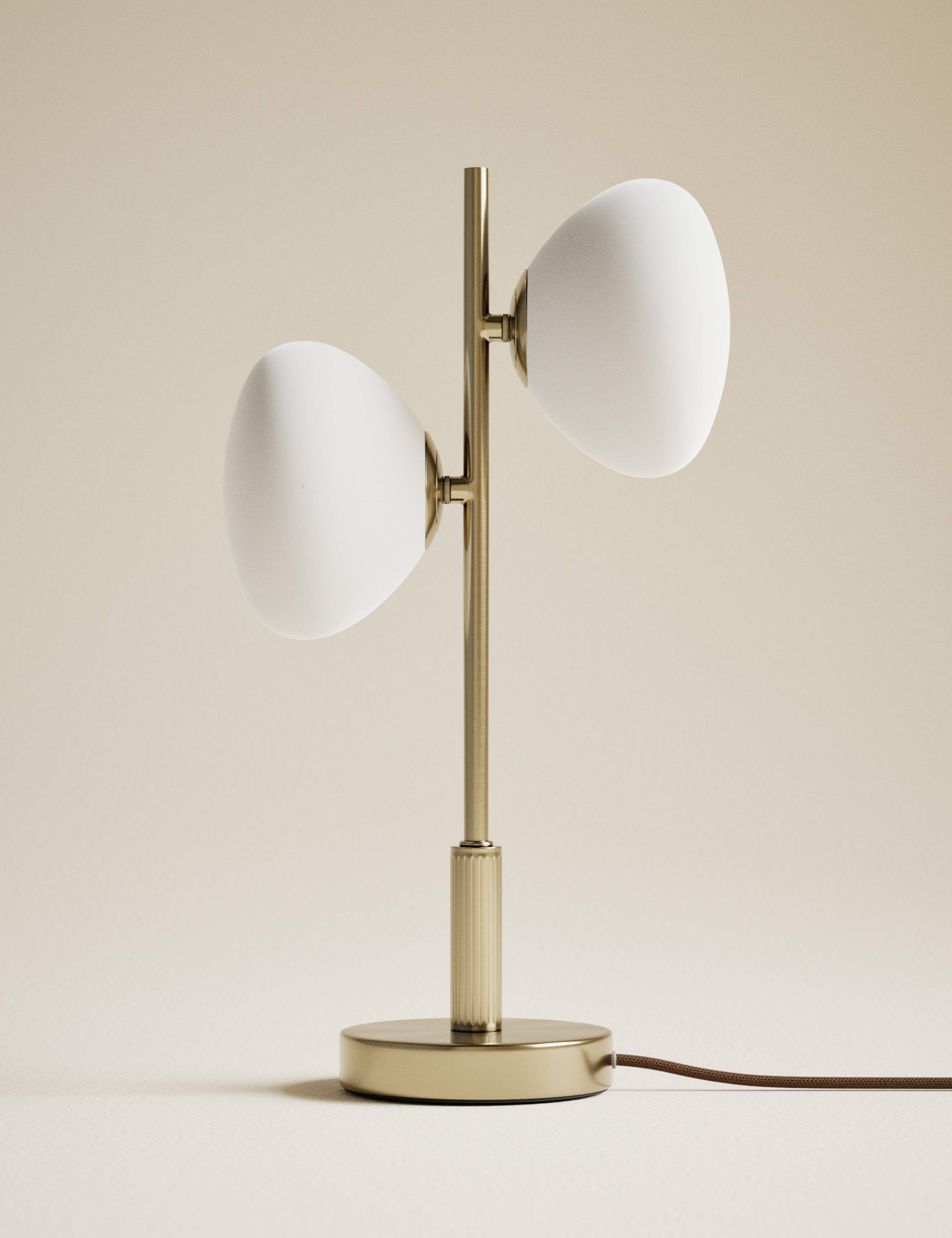 Metal Two Light Table Lamp