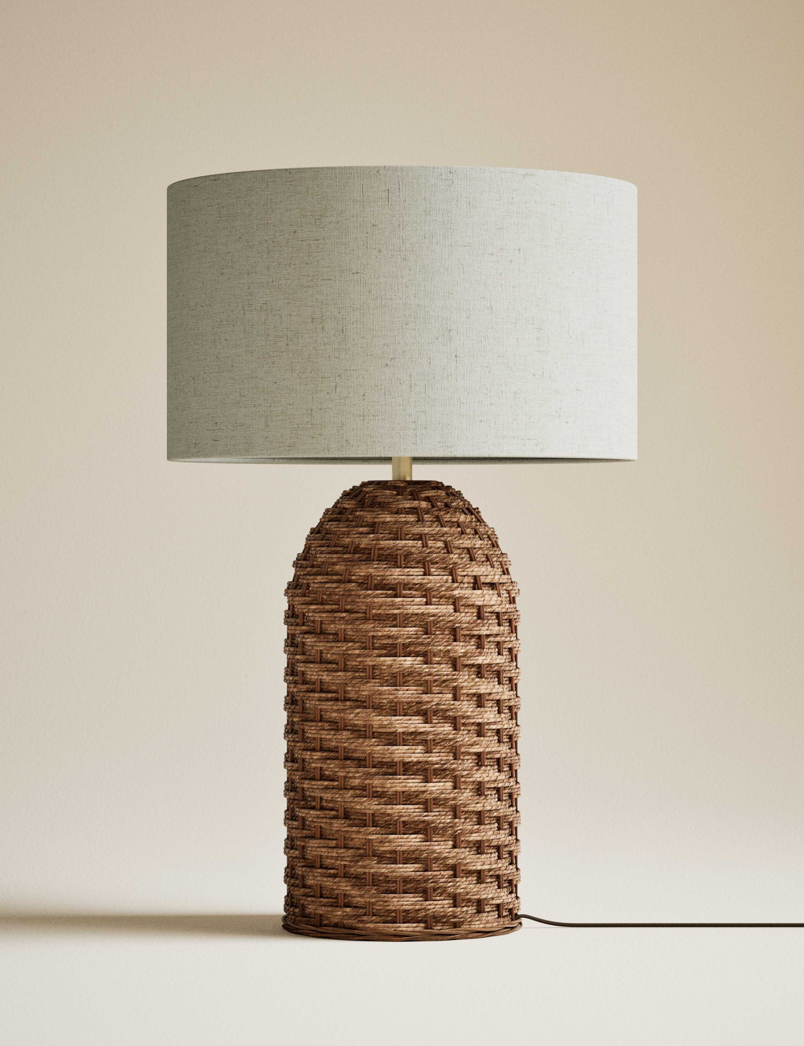 Seagrass Table Lamp with Shade