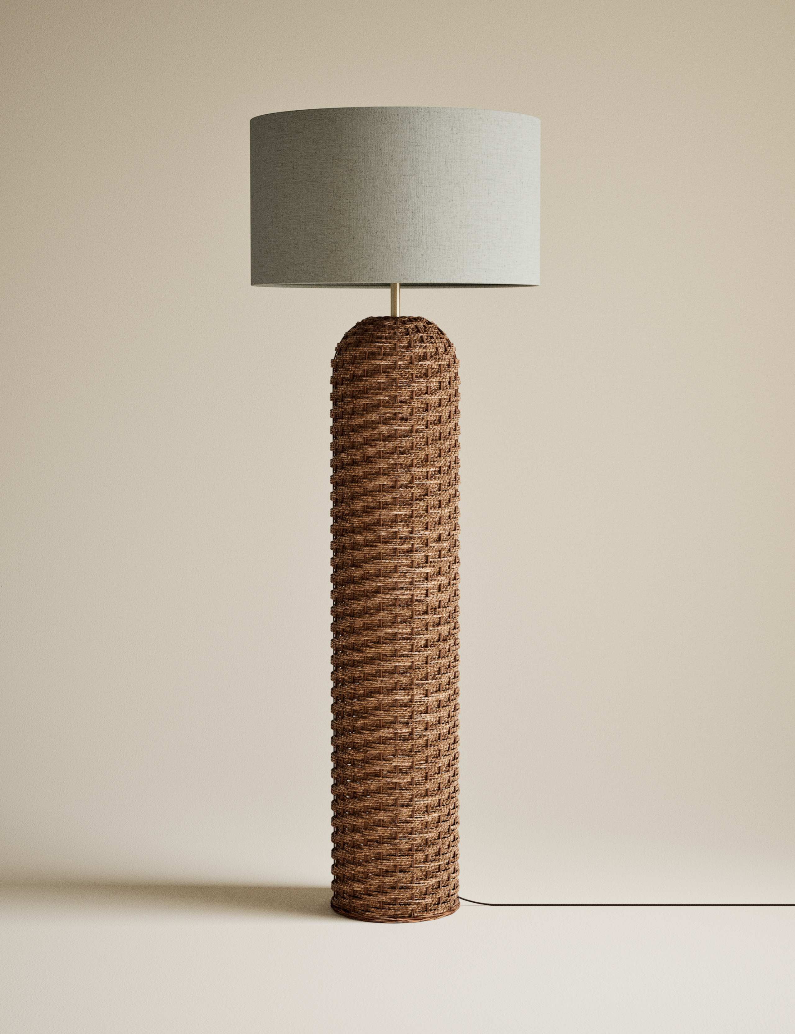 Seagrass Base Floor Lamp