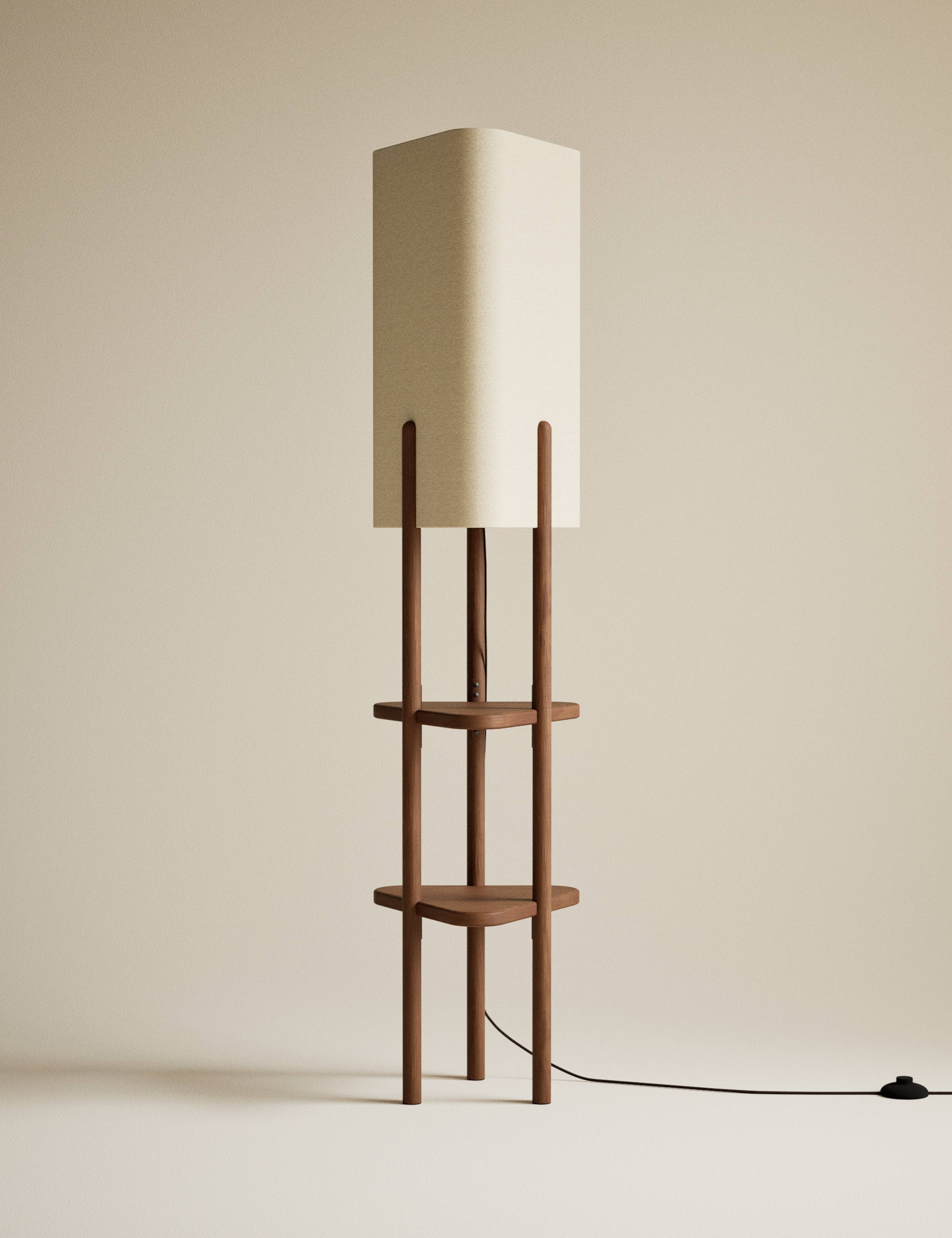 Plectrum Shaded Floor Lamp with Storage