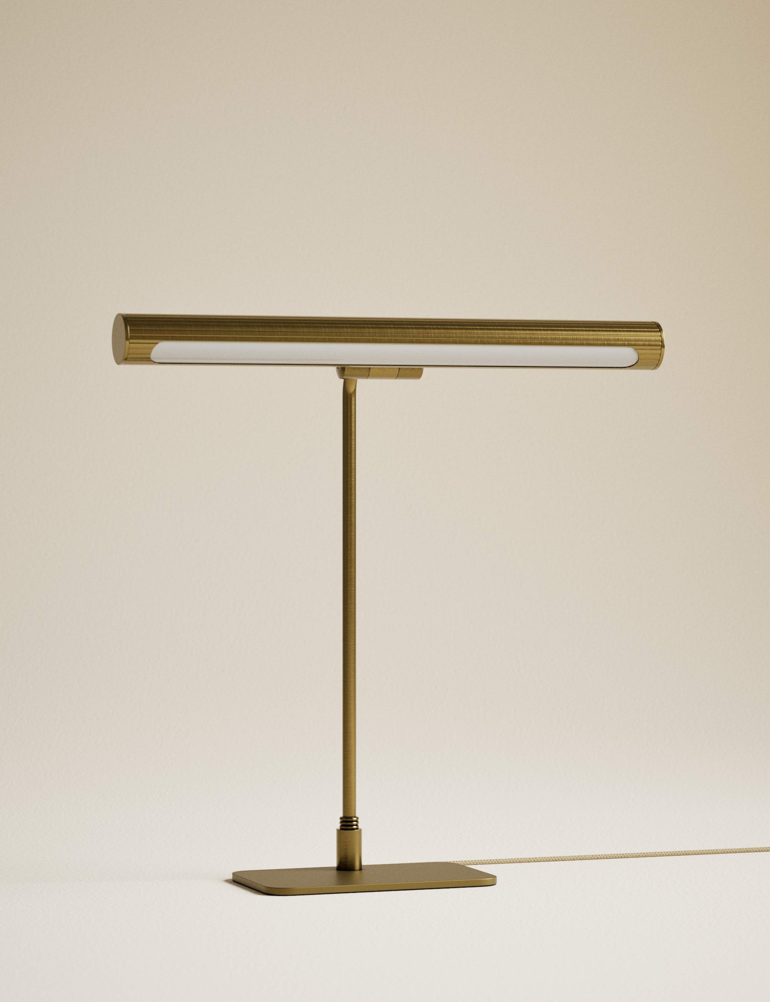 Reeded Metal Banker's Light