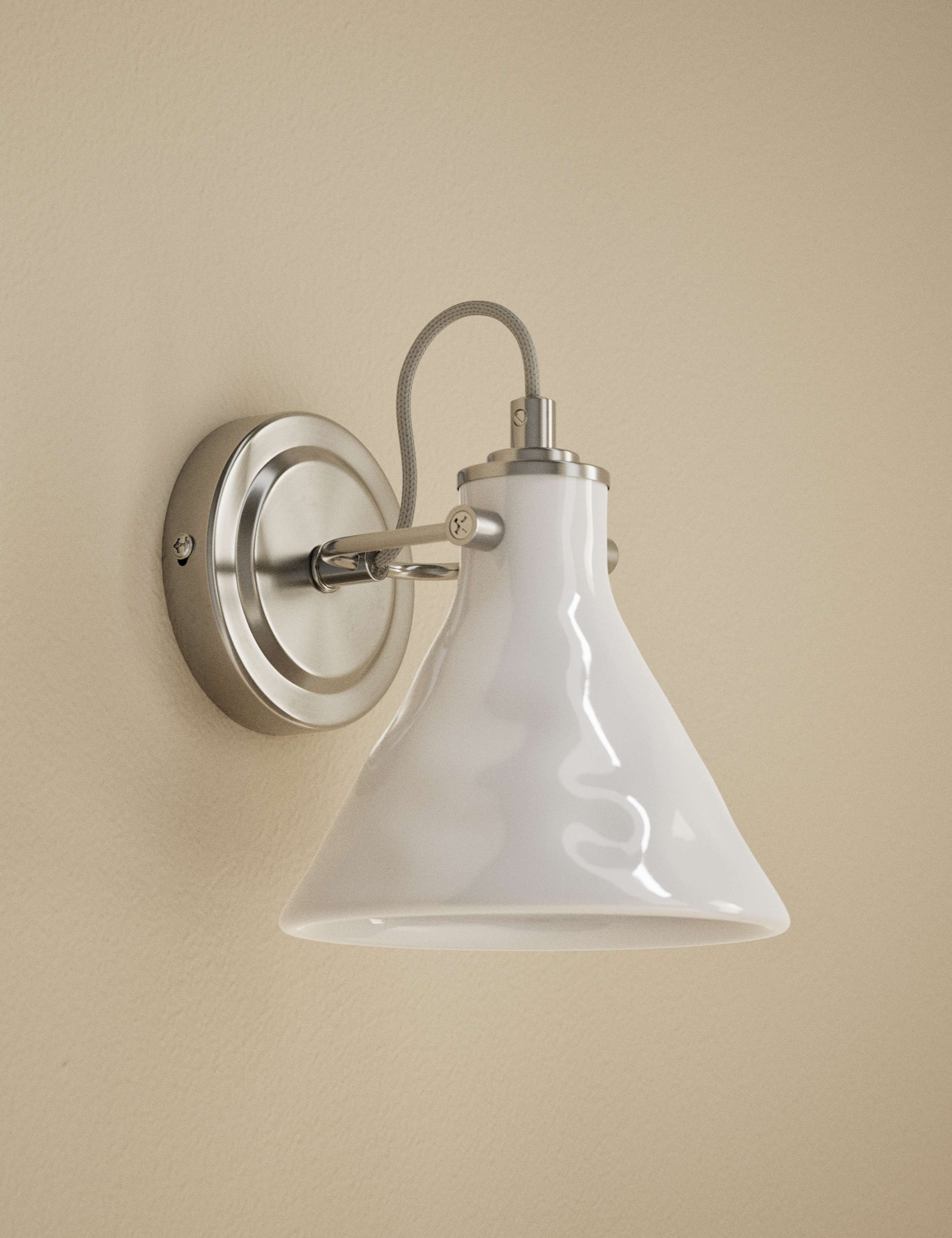 Ceramic Mottled Cone Wall Light