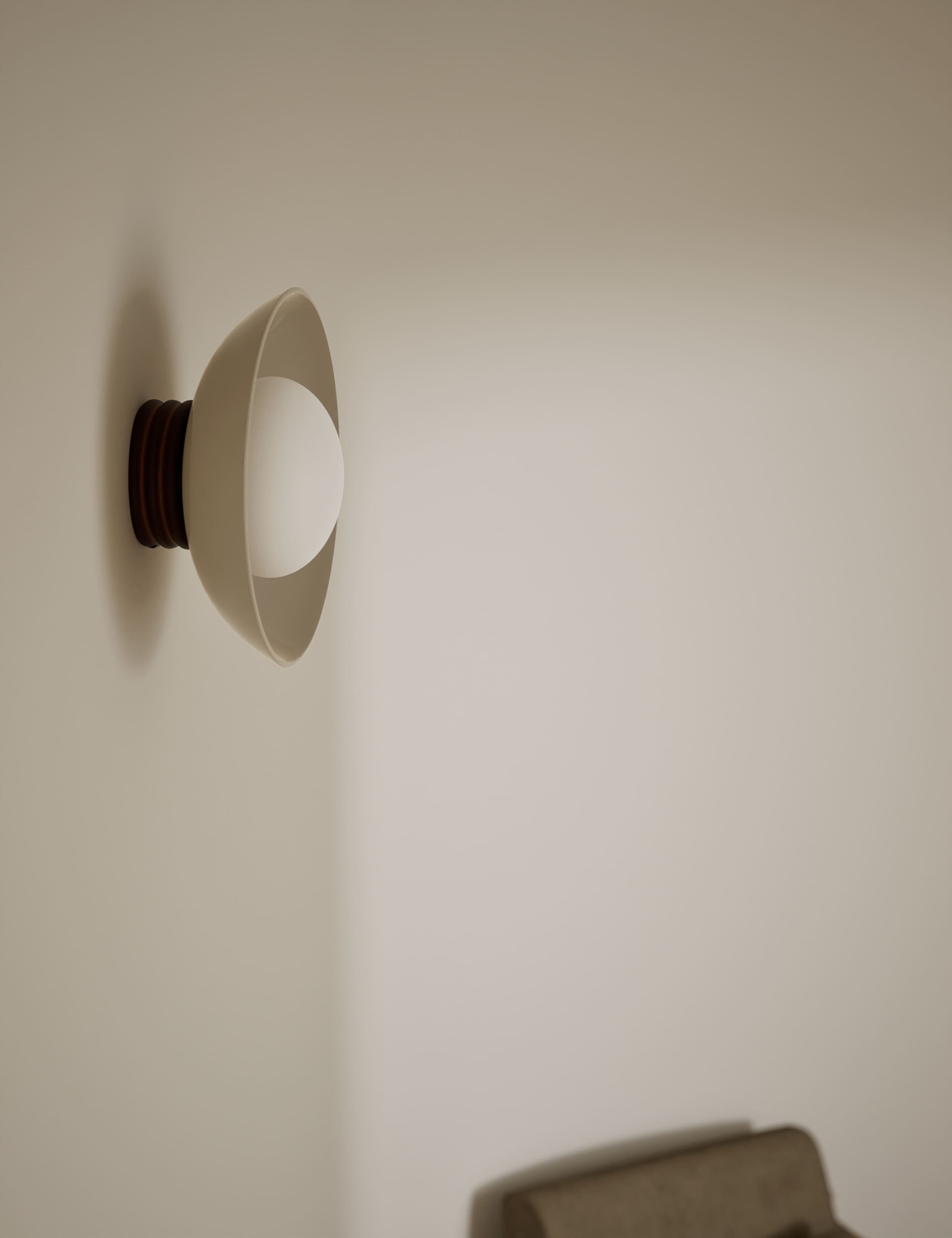 Wooden Ribbed Wall Light