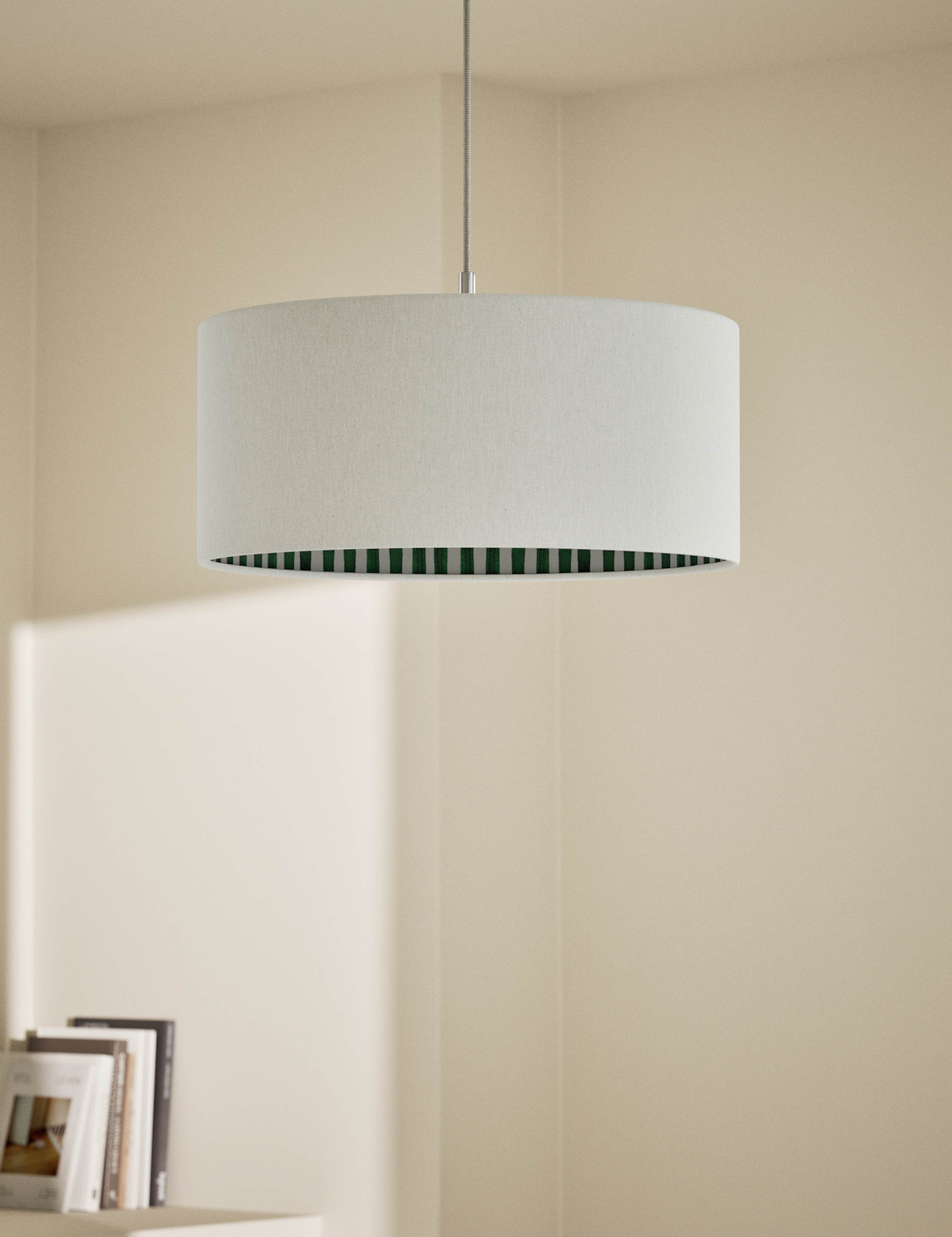 Watercolour Stripe Drum Lamp Shade