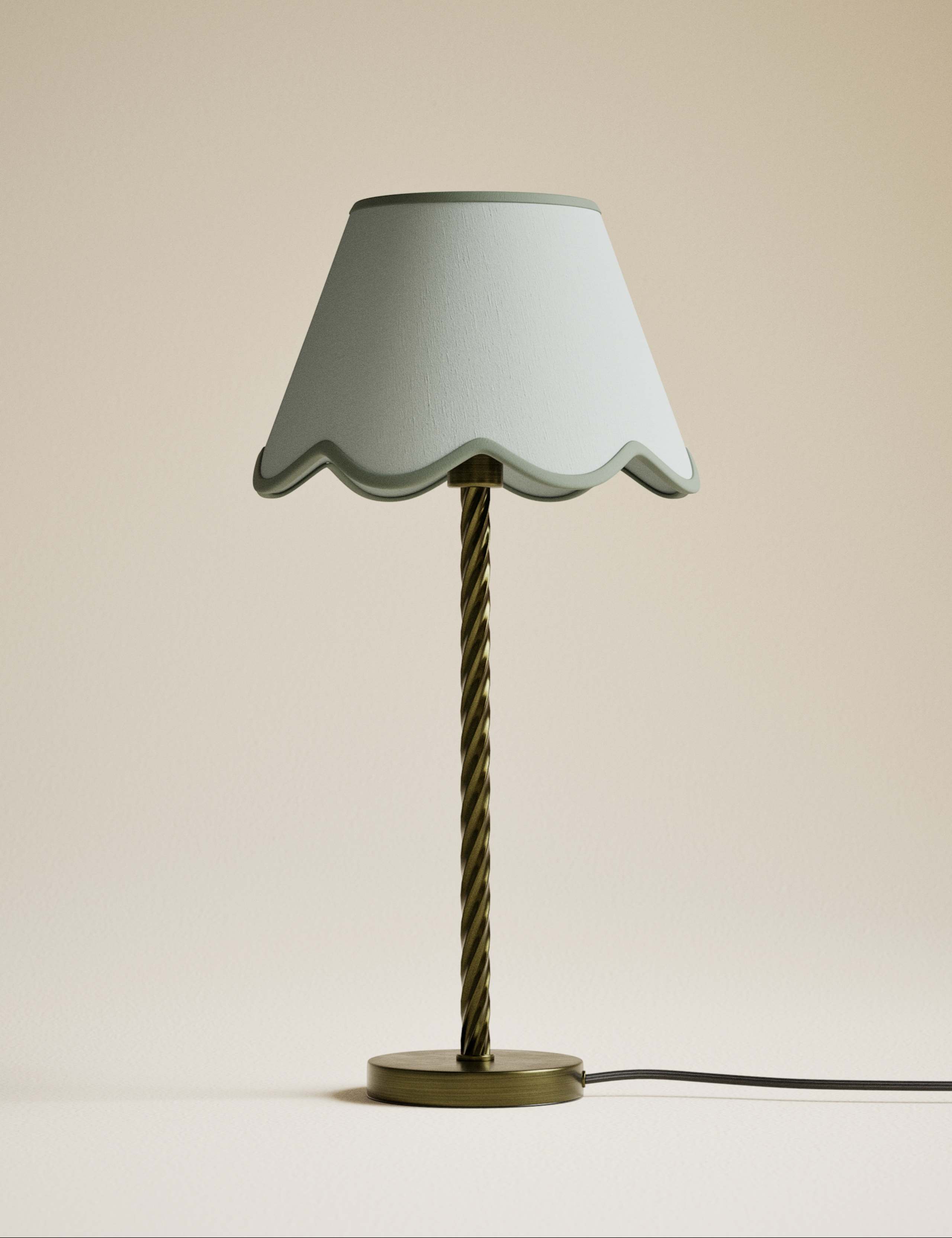 Scallop Trim Lamp Shade
