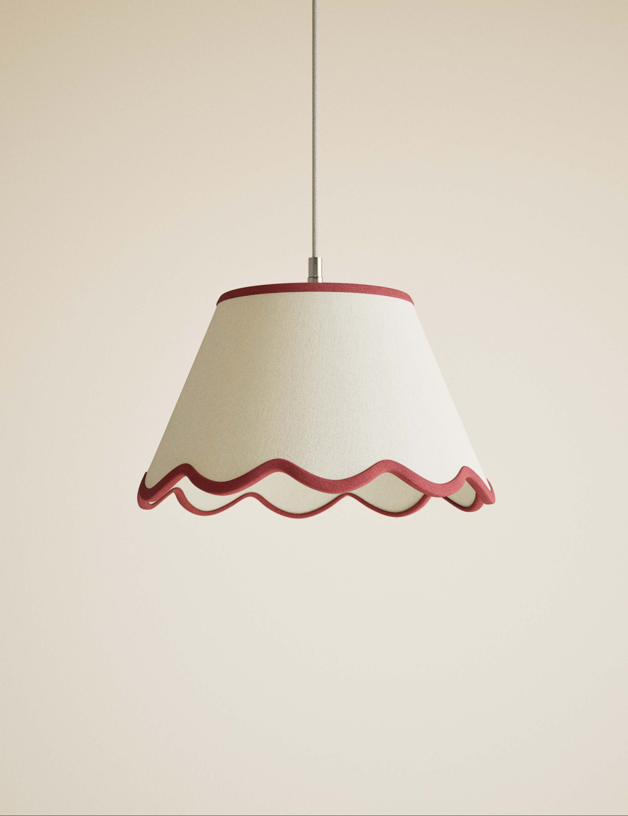 Large Scallop Trim Lamp Shade