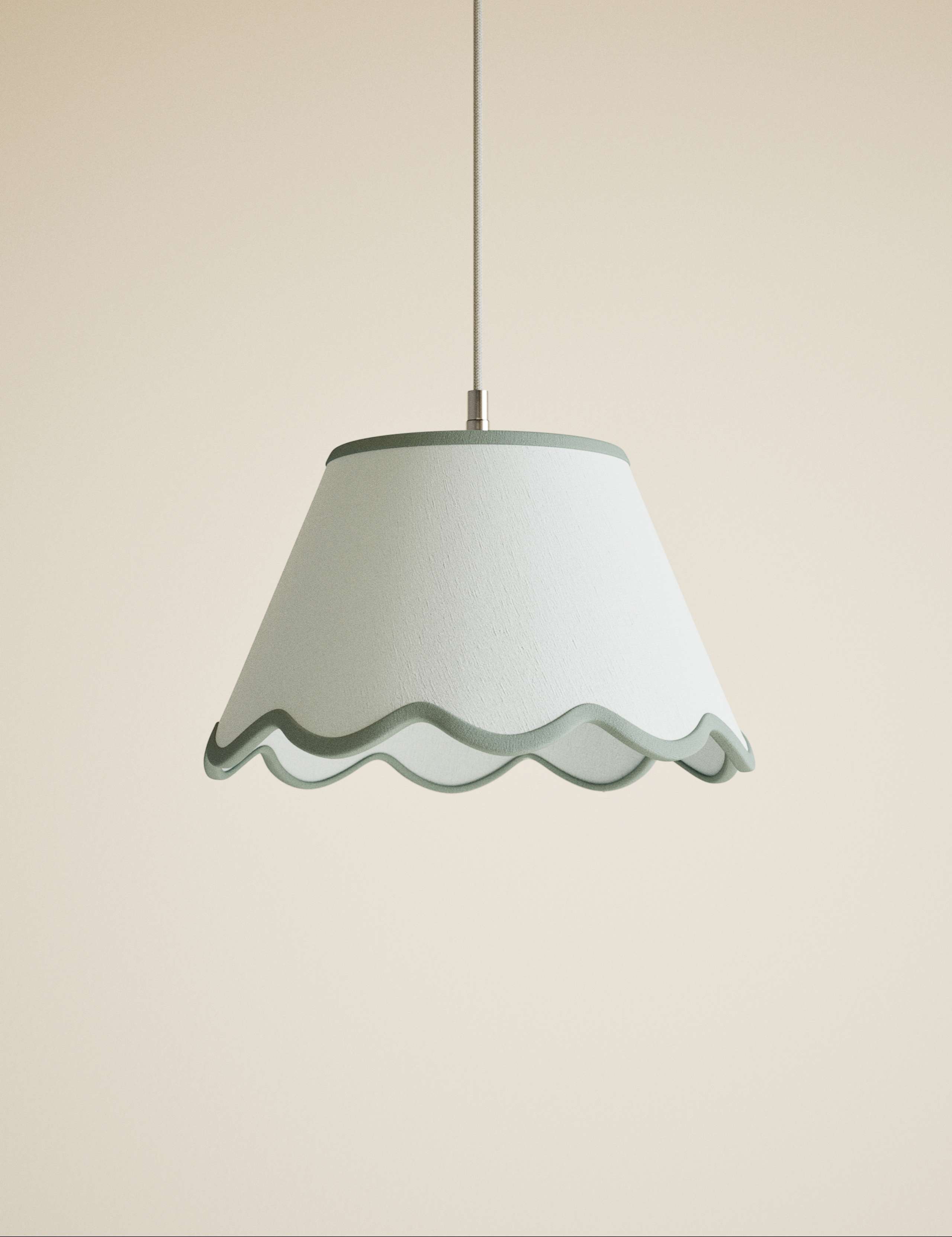 Large Scallop Trim Lamp Shade