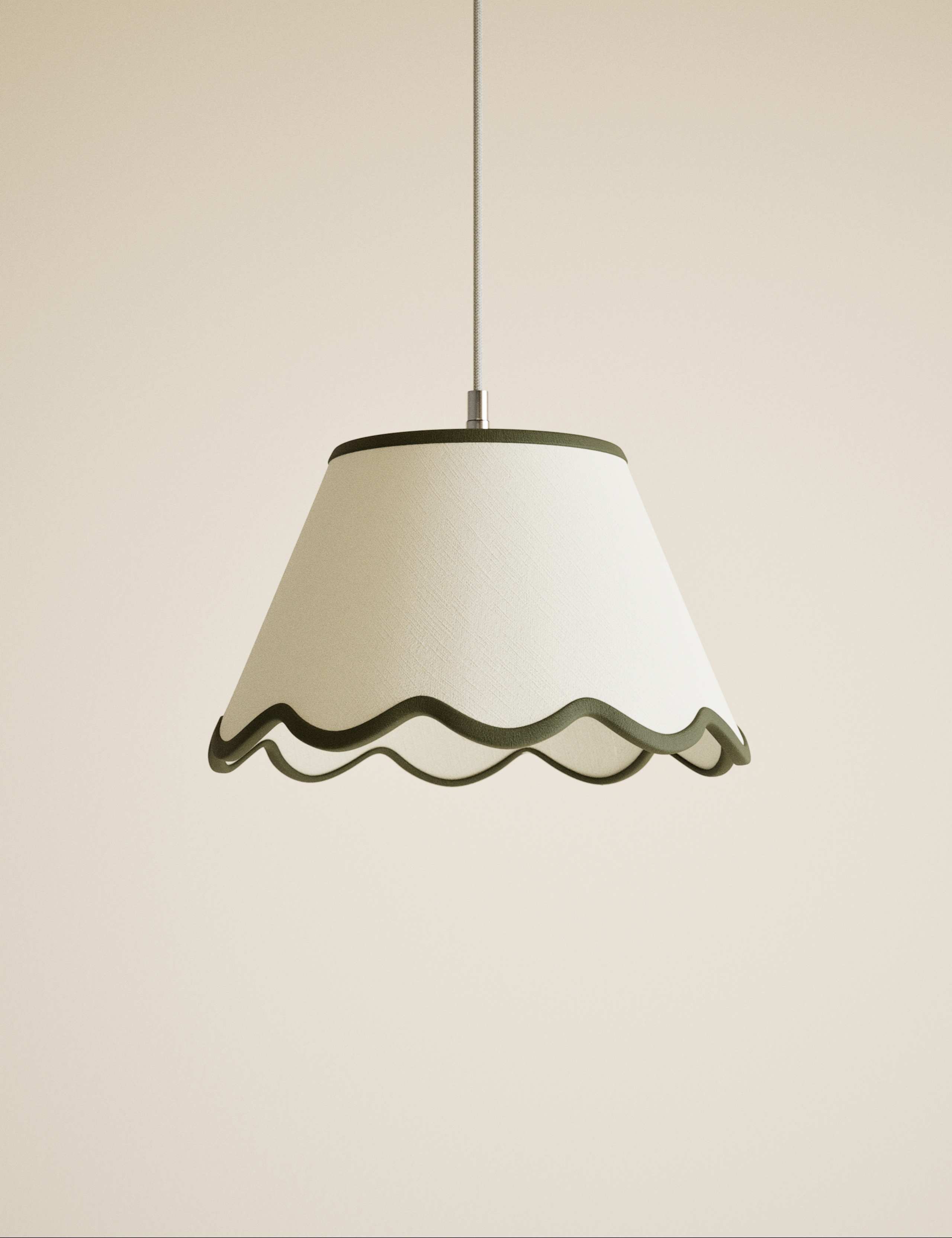 Large Scallop Trim Lamp Shade
