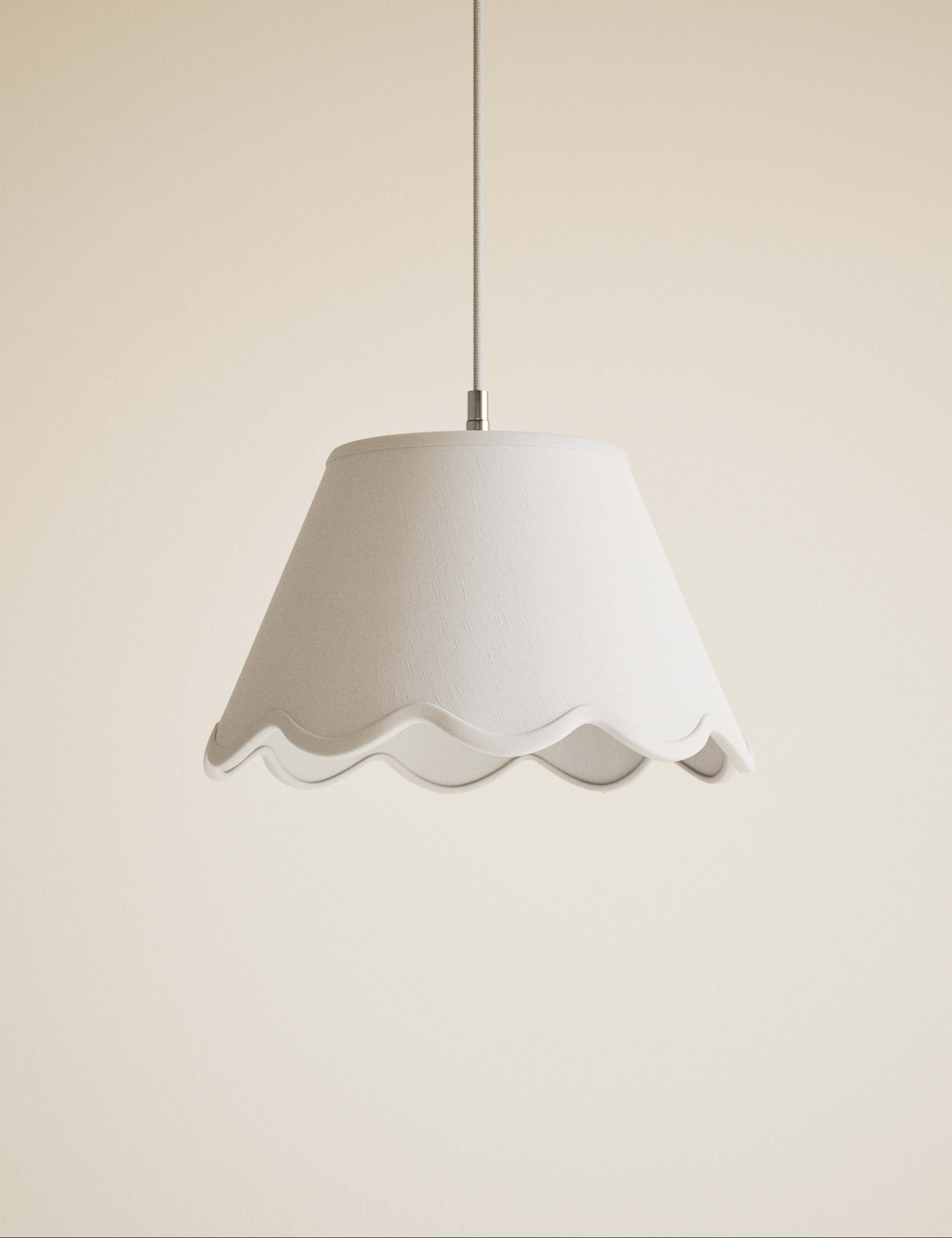 Large Scallop Trim Lamp Shade