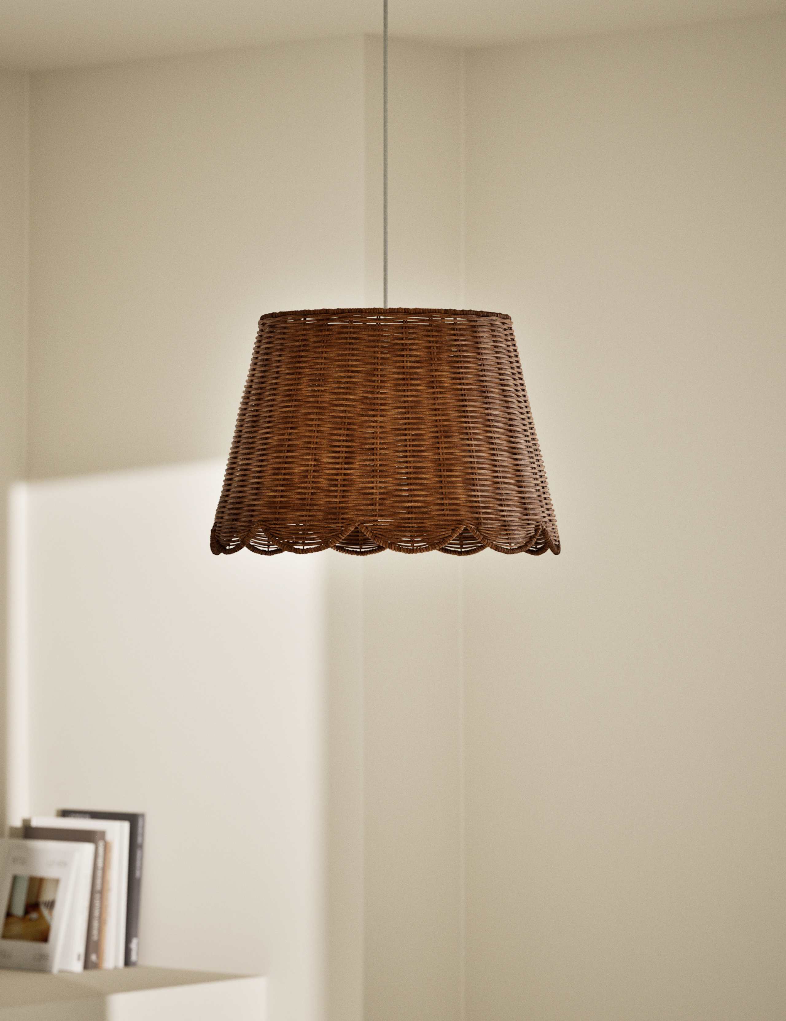 Wicker Scallop Lamp Shade