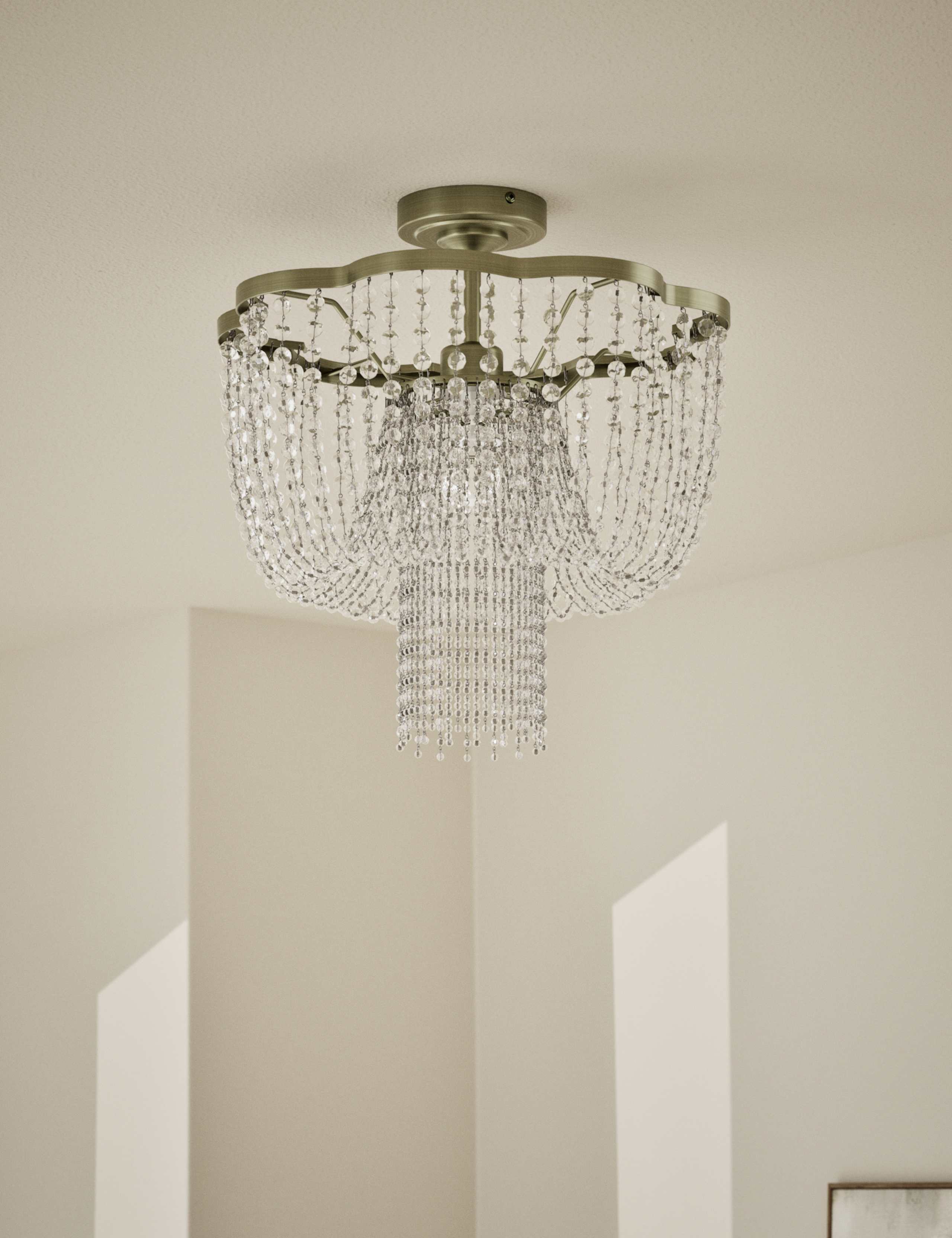 Beaded Semi-Flush Chandelier