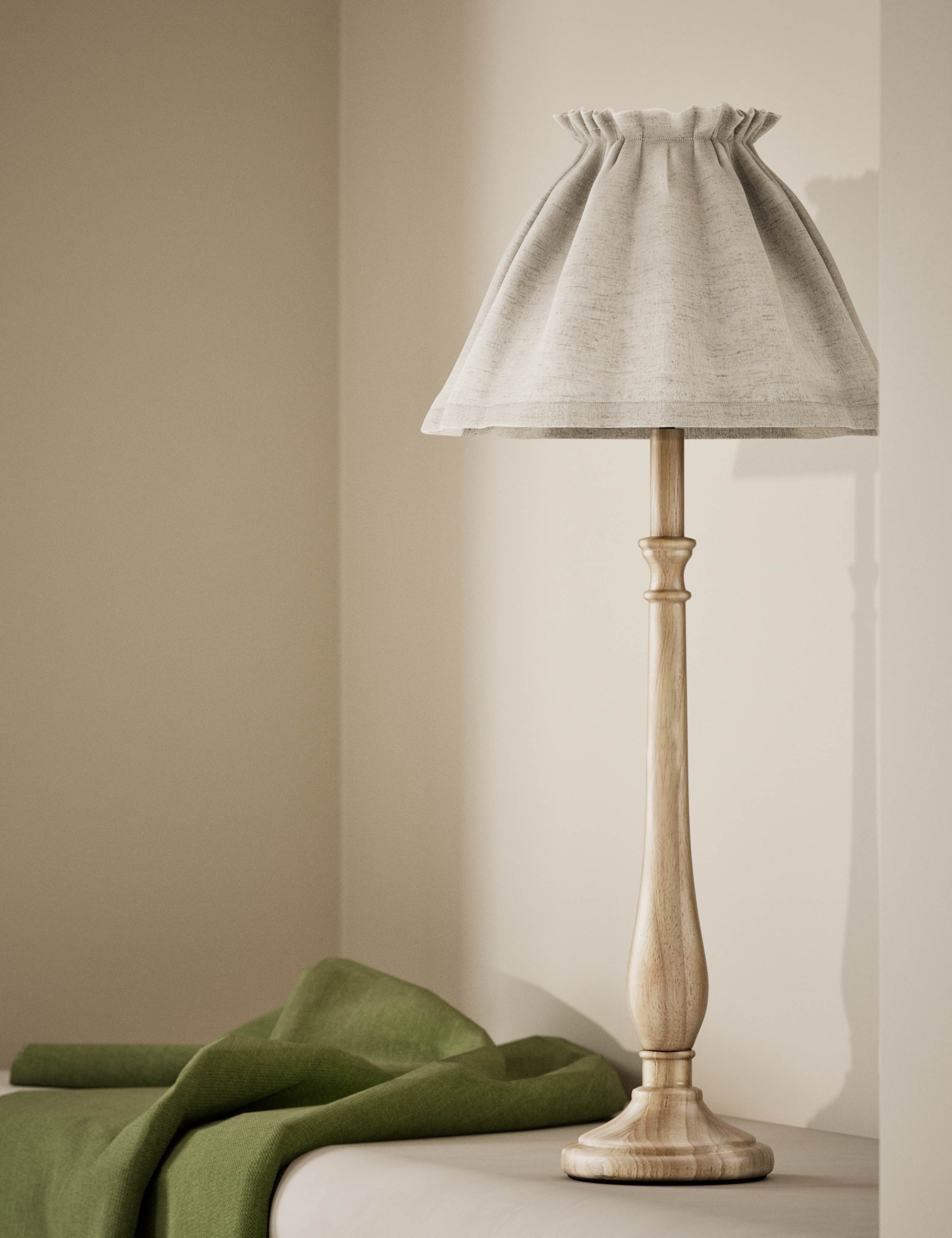 Flow Wooden Skirt Shade Table Lamp