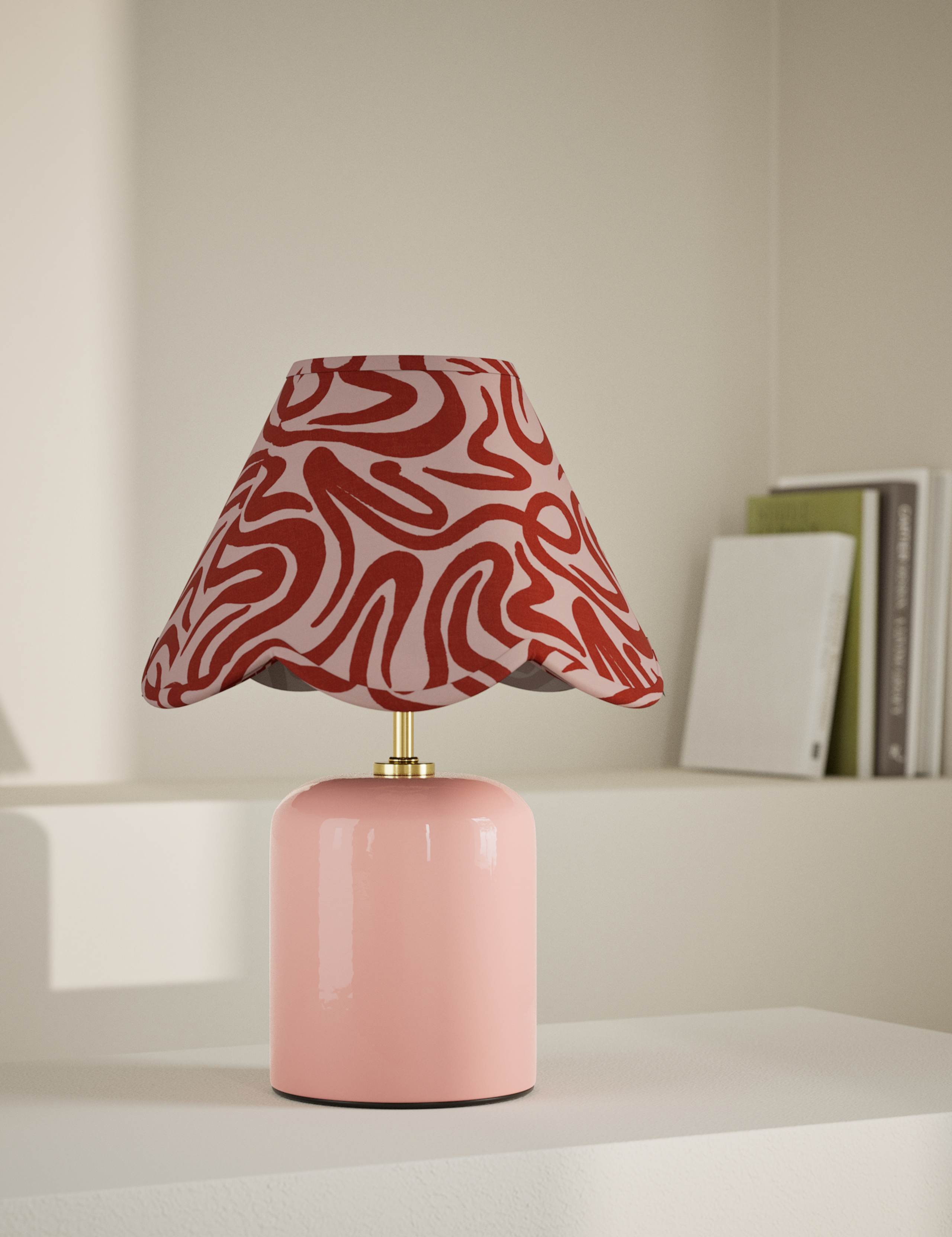 Squiggle Print Rechargeable Table Lamp