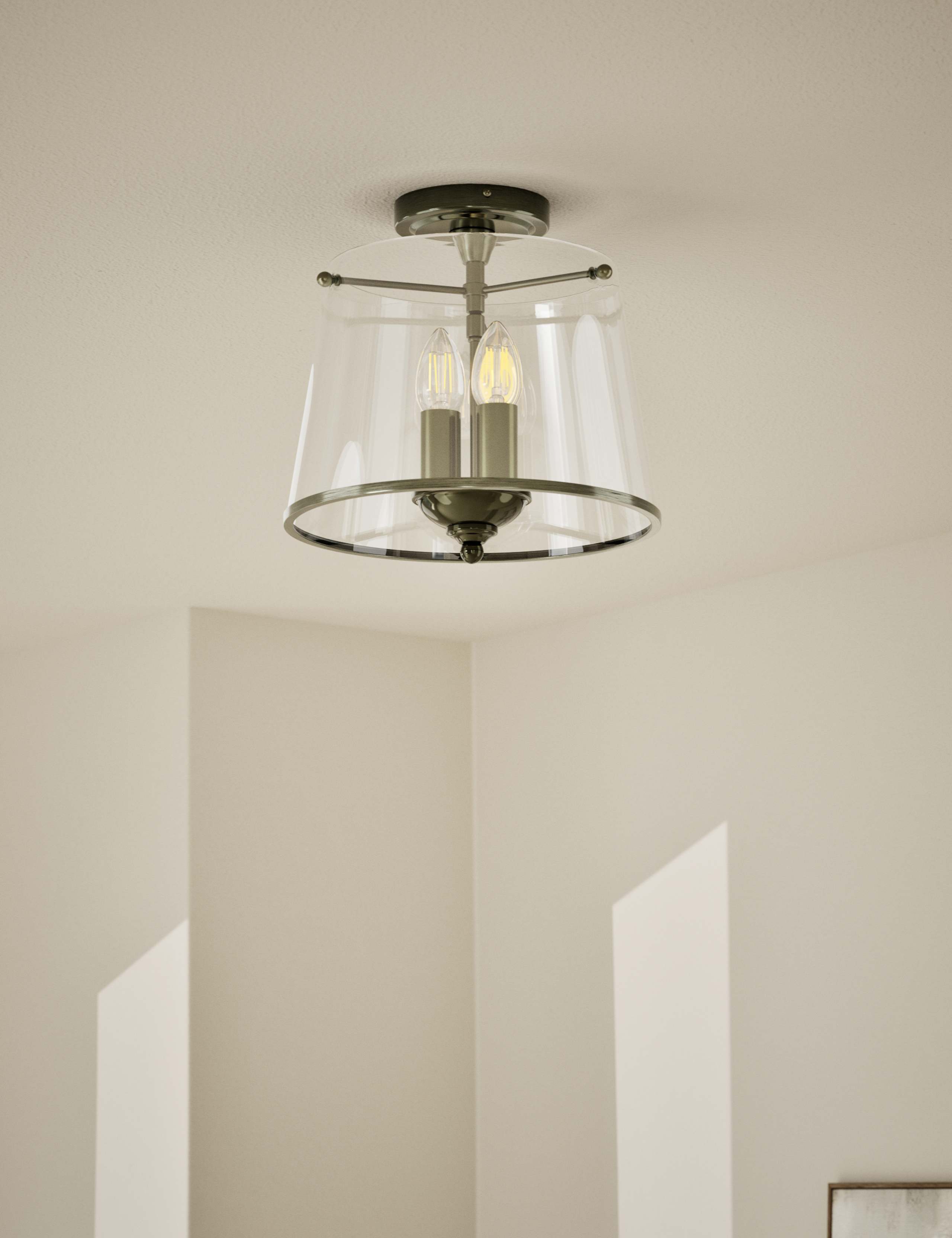 Elisabeth Glass Flush Ceiling Light