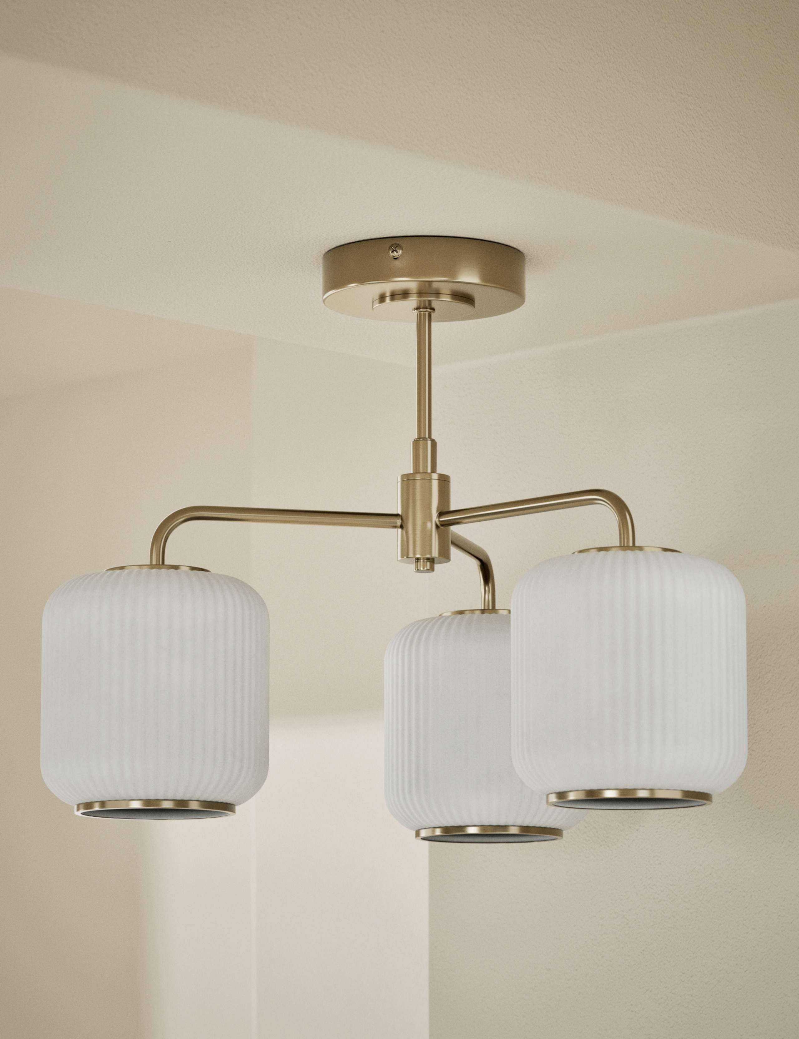 Amelia Flush 3 Way Ceiling Light
