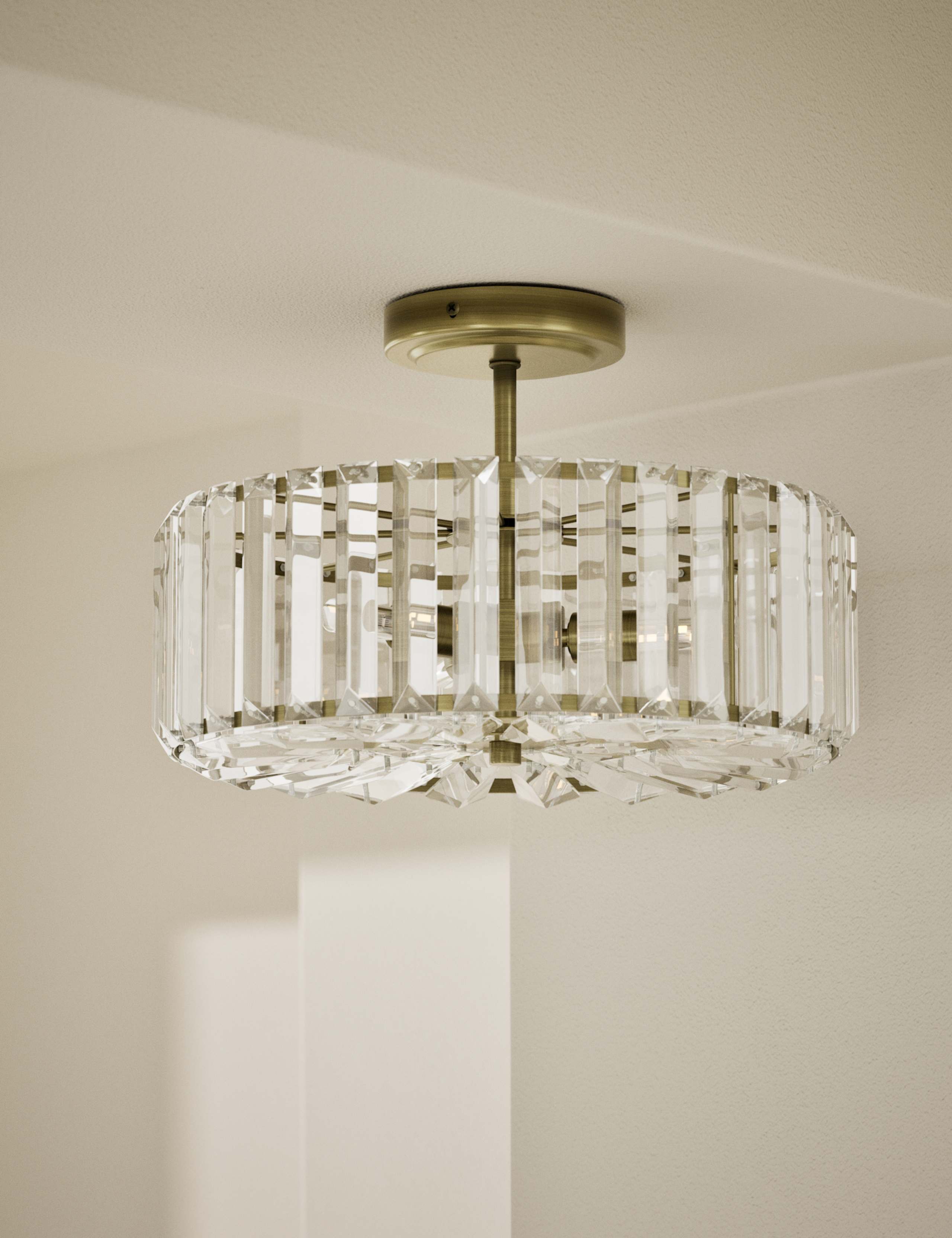 Glass Flush Ceiling Light