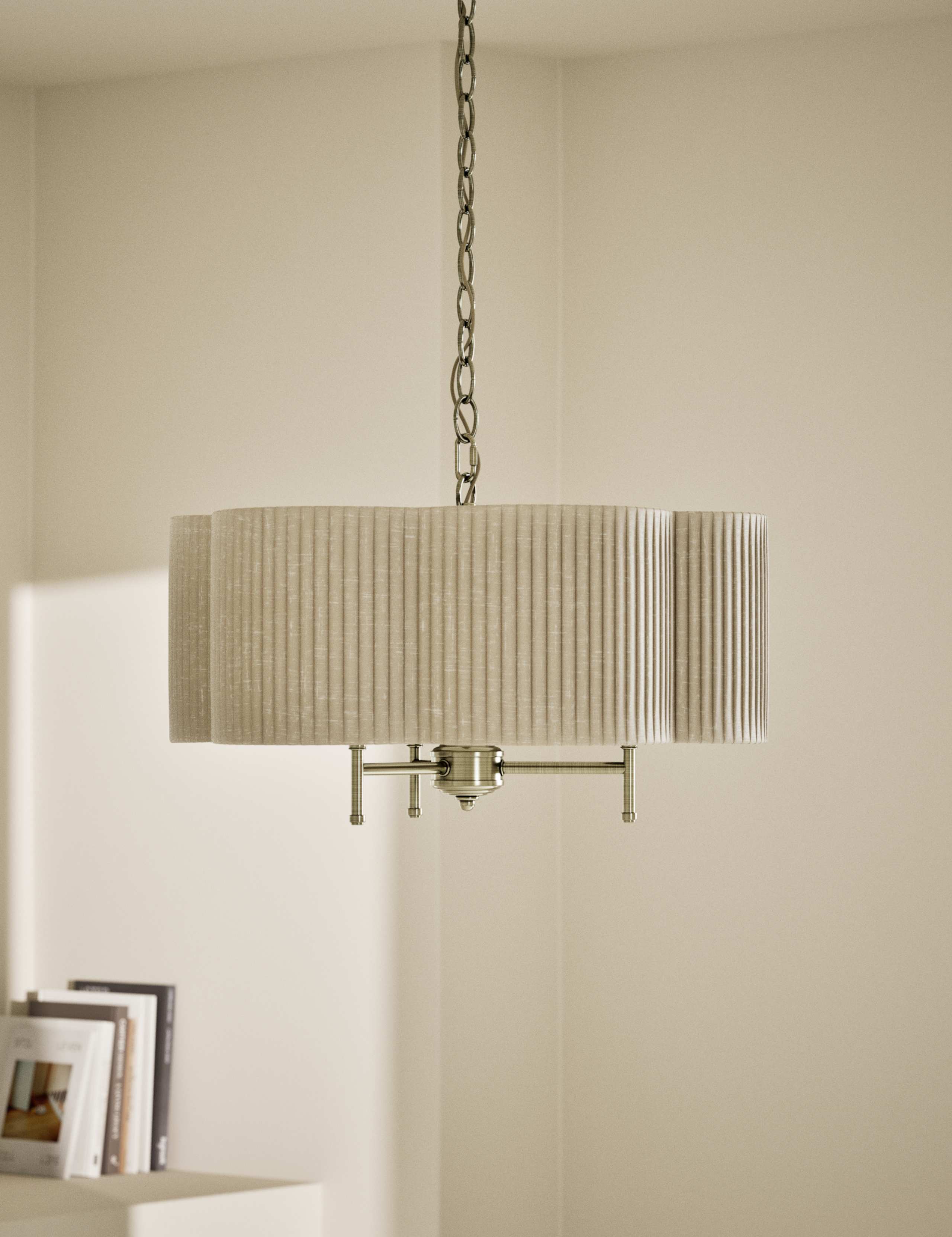Pleated Flower Shade Chandelier