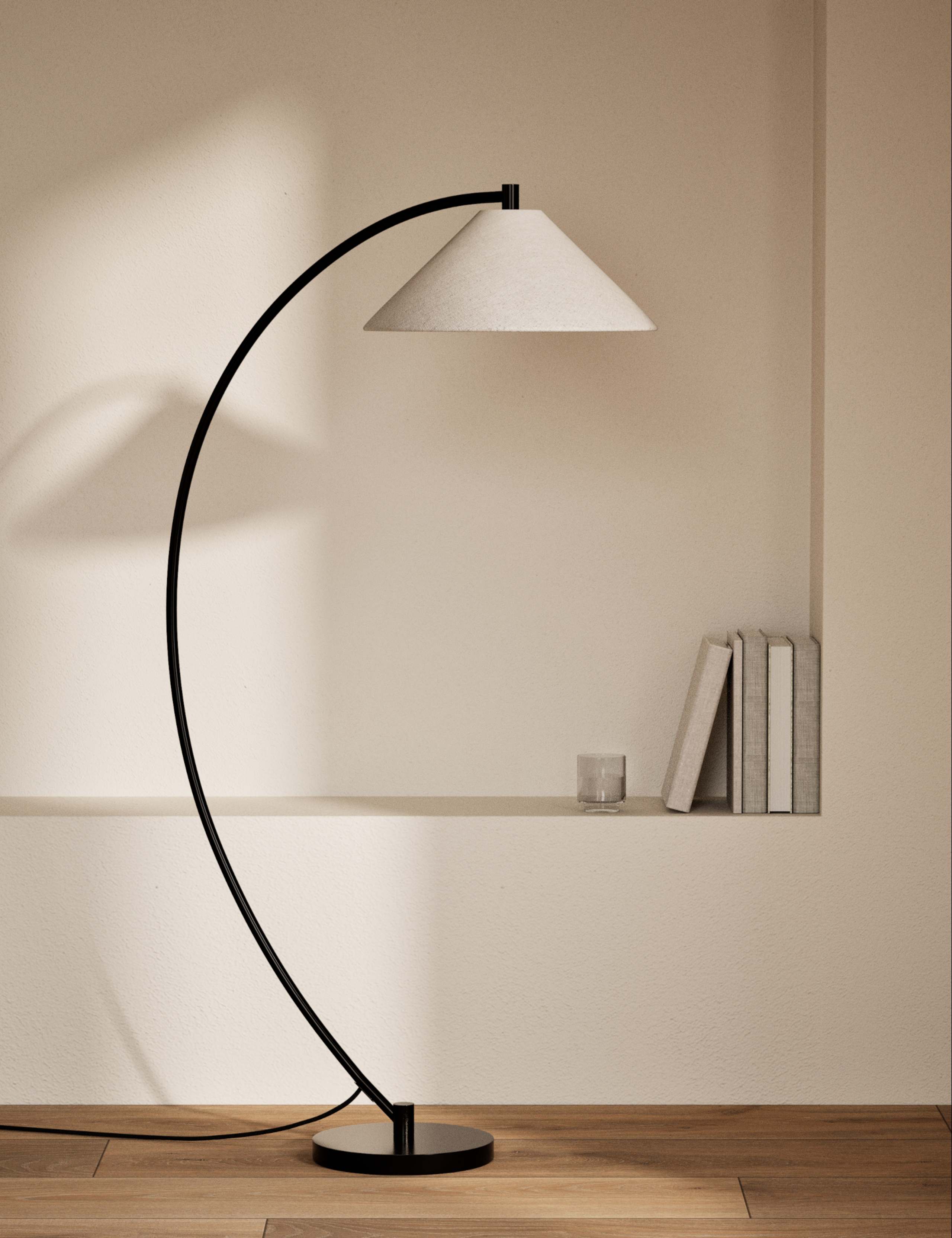 Andie Curved Floor Lamp
