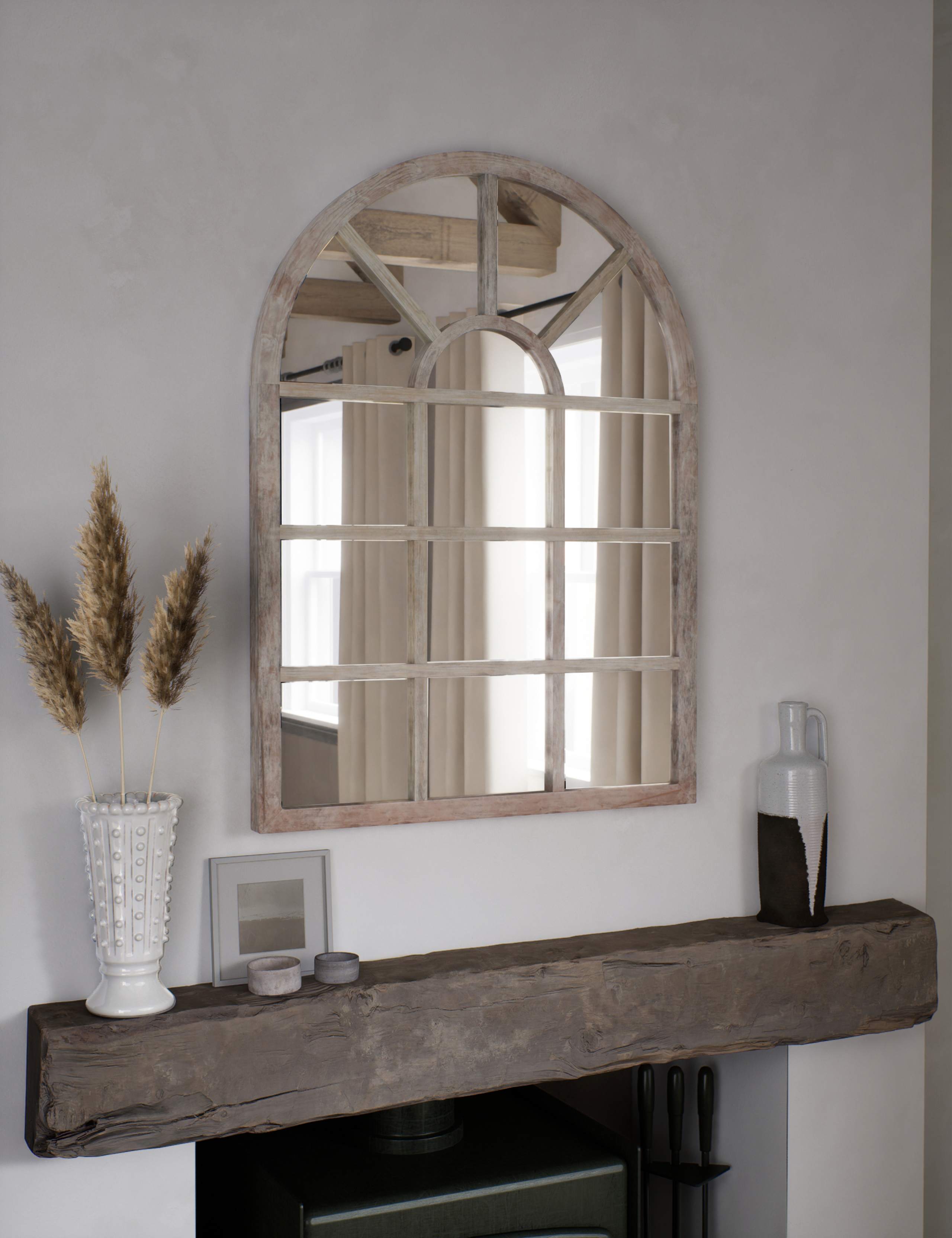 Manhattan Wooden Arch Wall Mirror