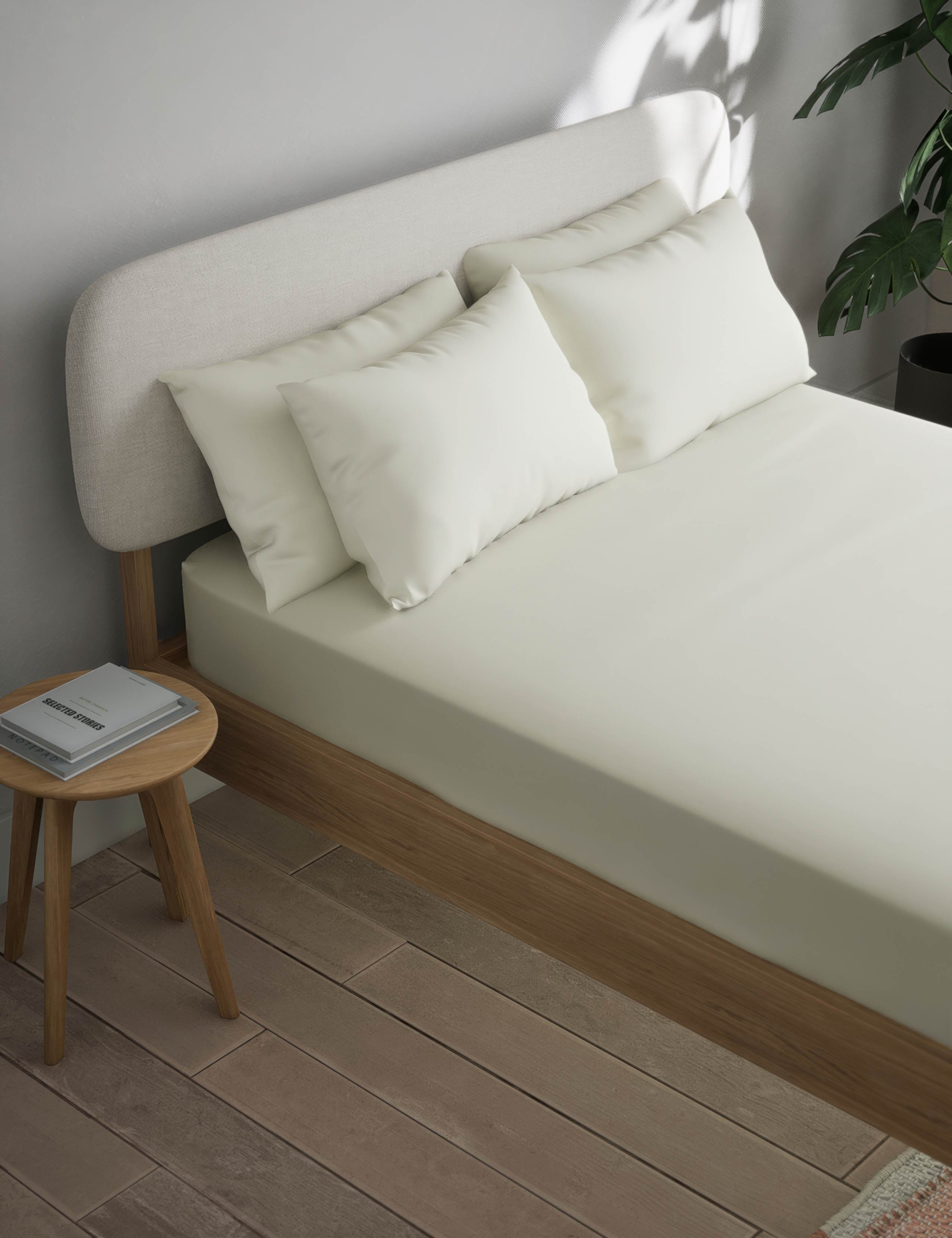 Easy Care Cotton Blend Fitted Sheet