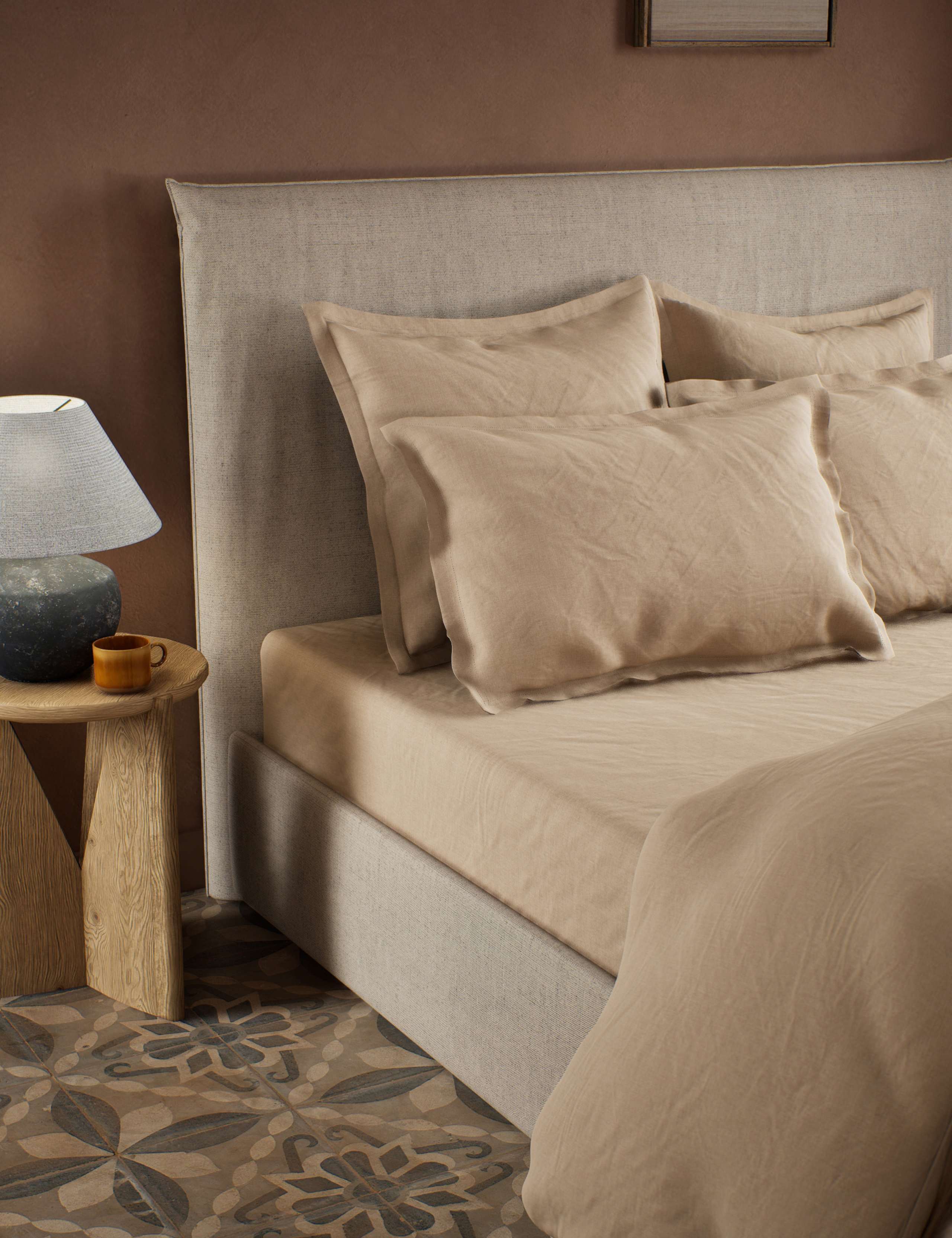 Washed Cotton Extra Deep Fitted Sheet