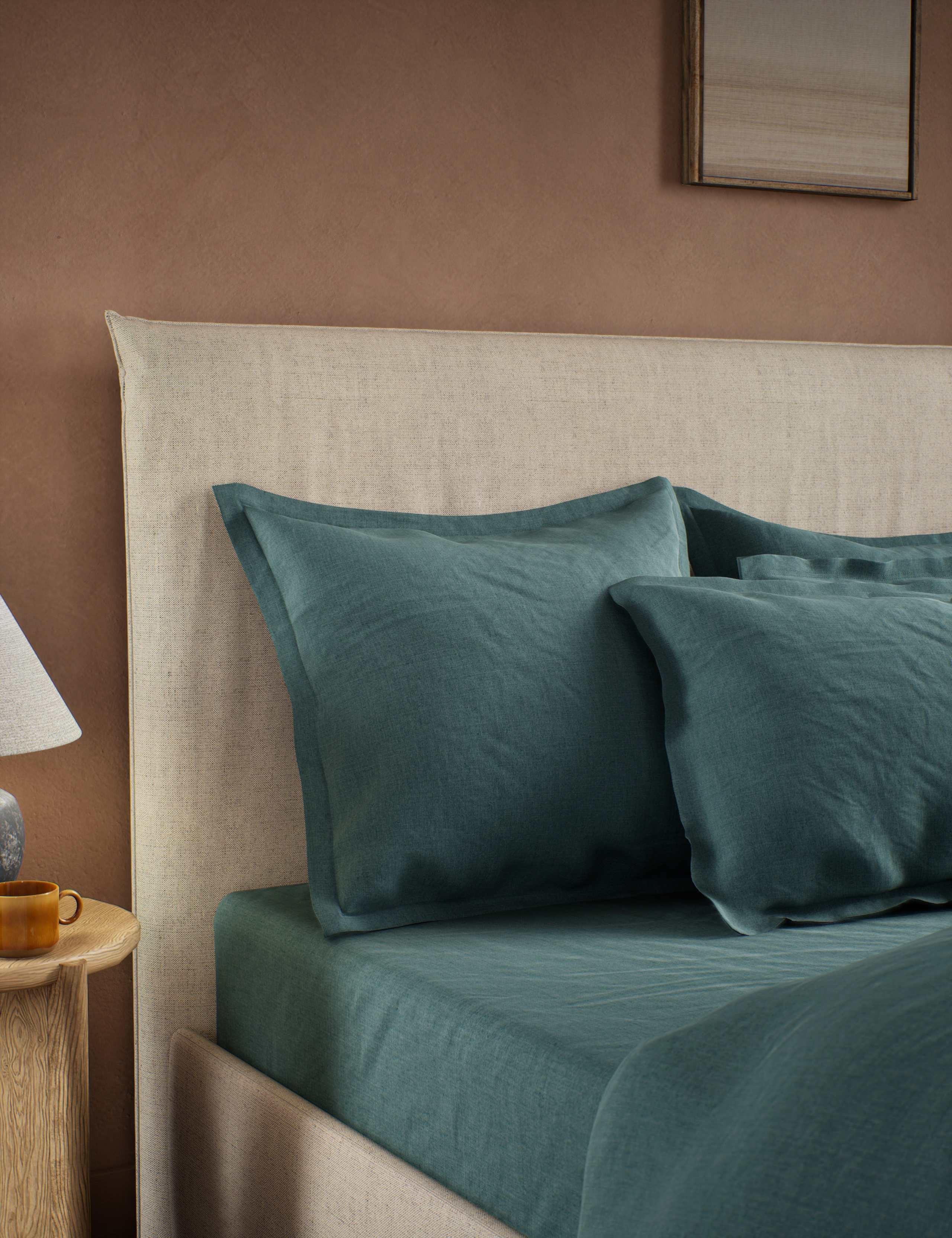 2pk Washed Cotton Square Pillowcases