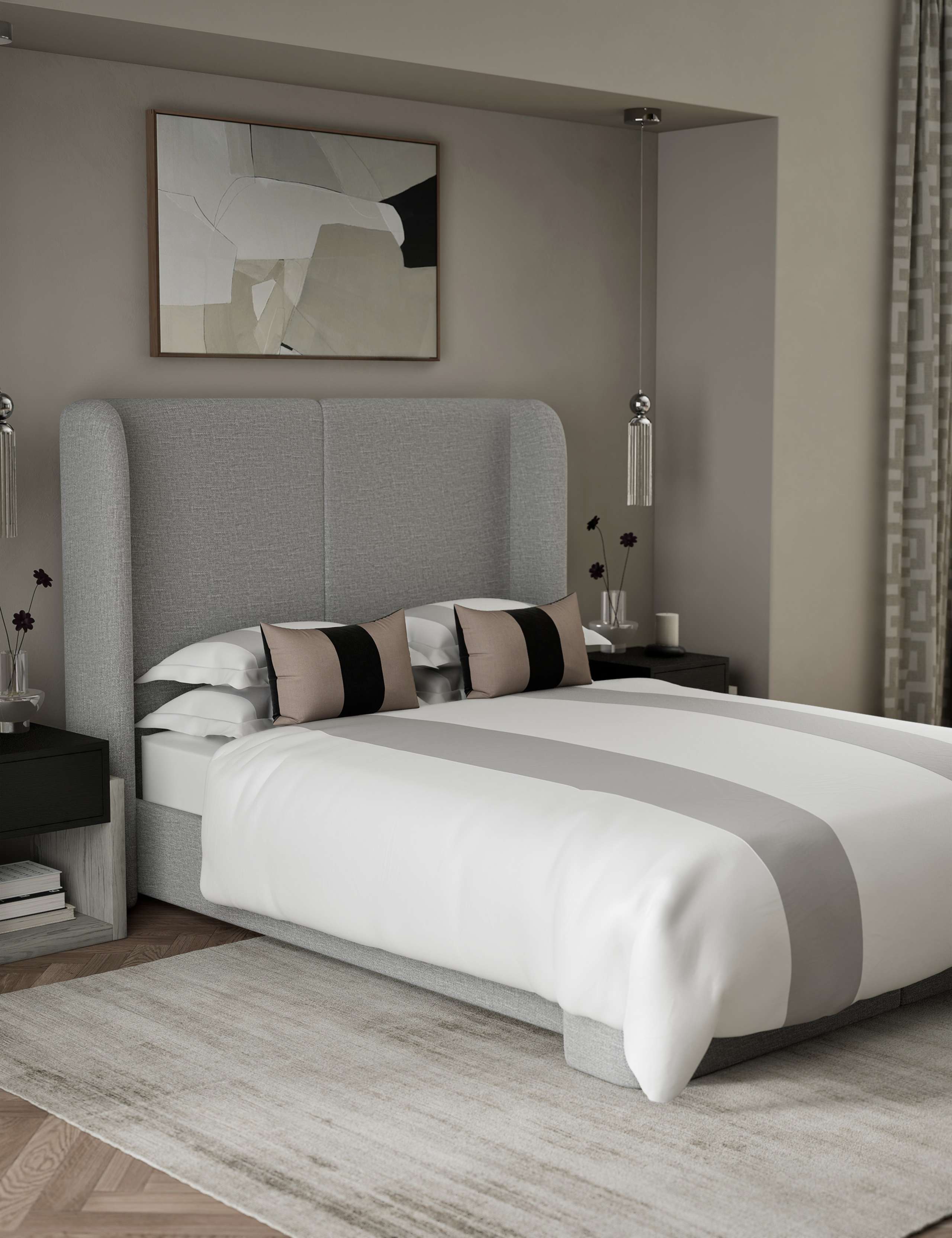 Sateen Panel Bedding Set