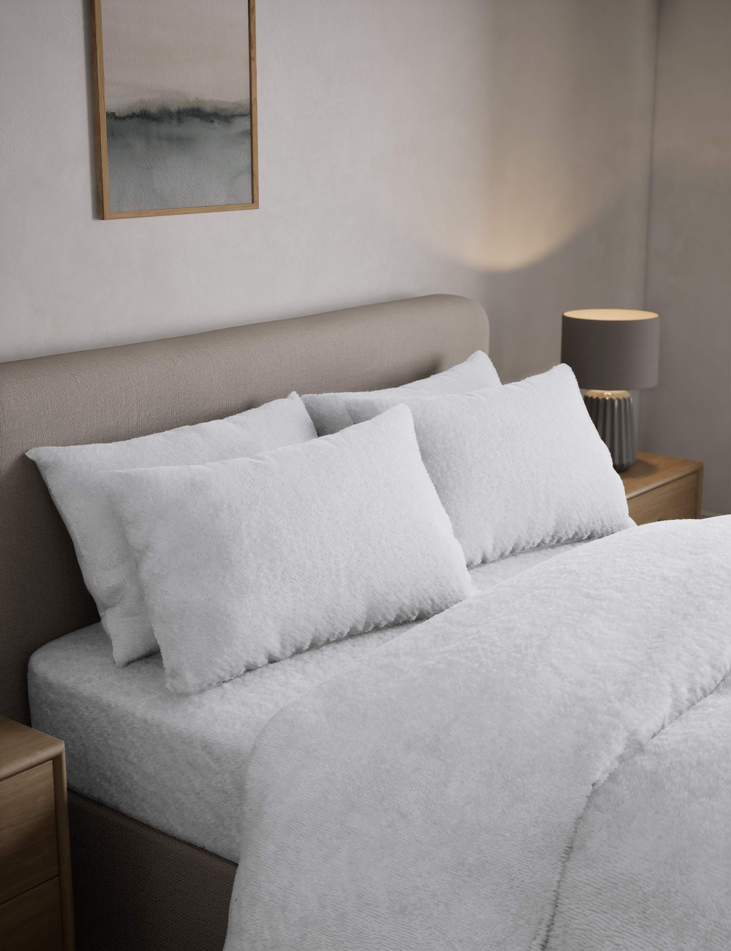 2pk Teddy Fleece Pillowcases
