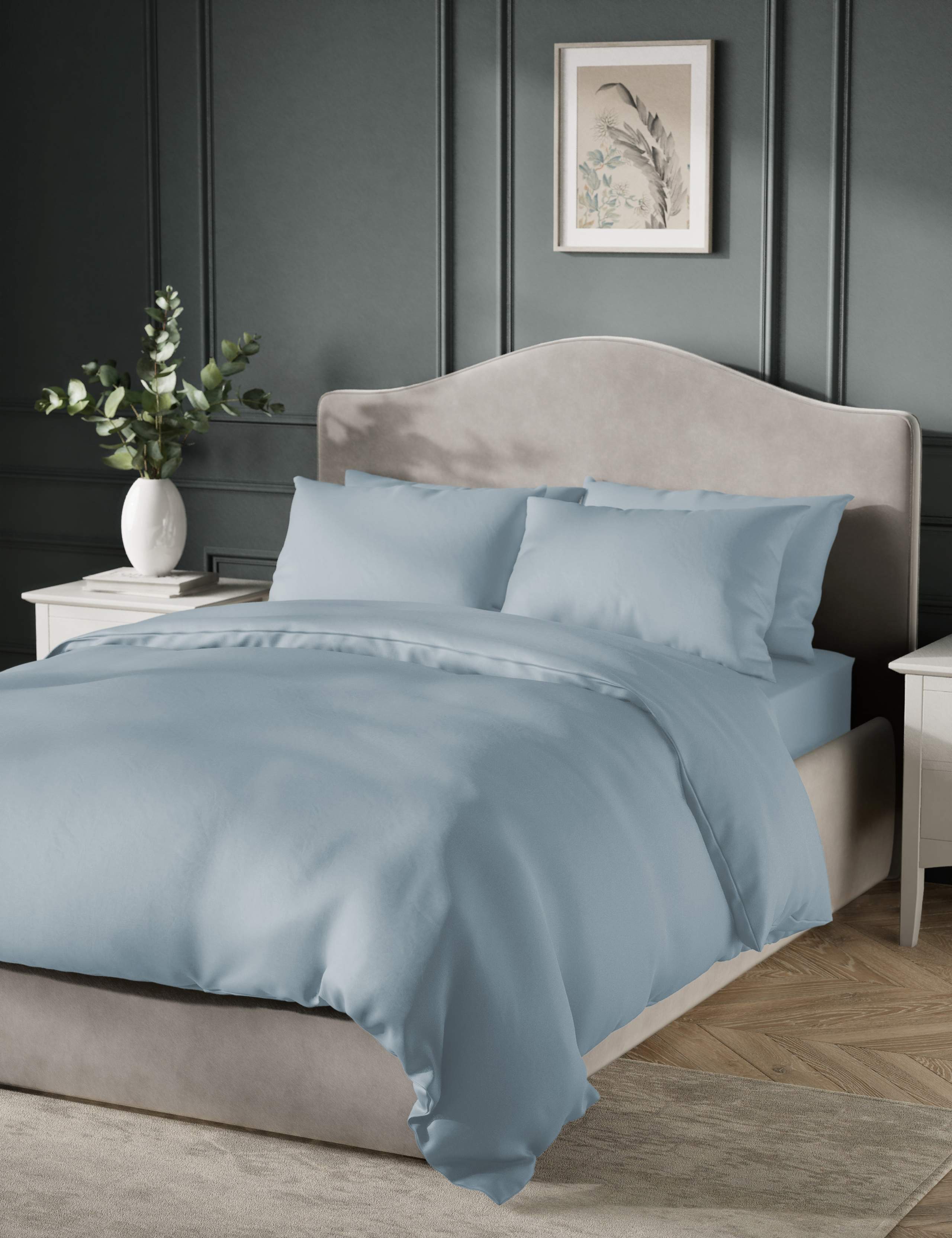 Pure Cotton Sateen 400 Thread Count Bedding Set