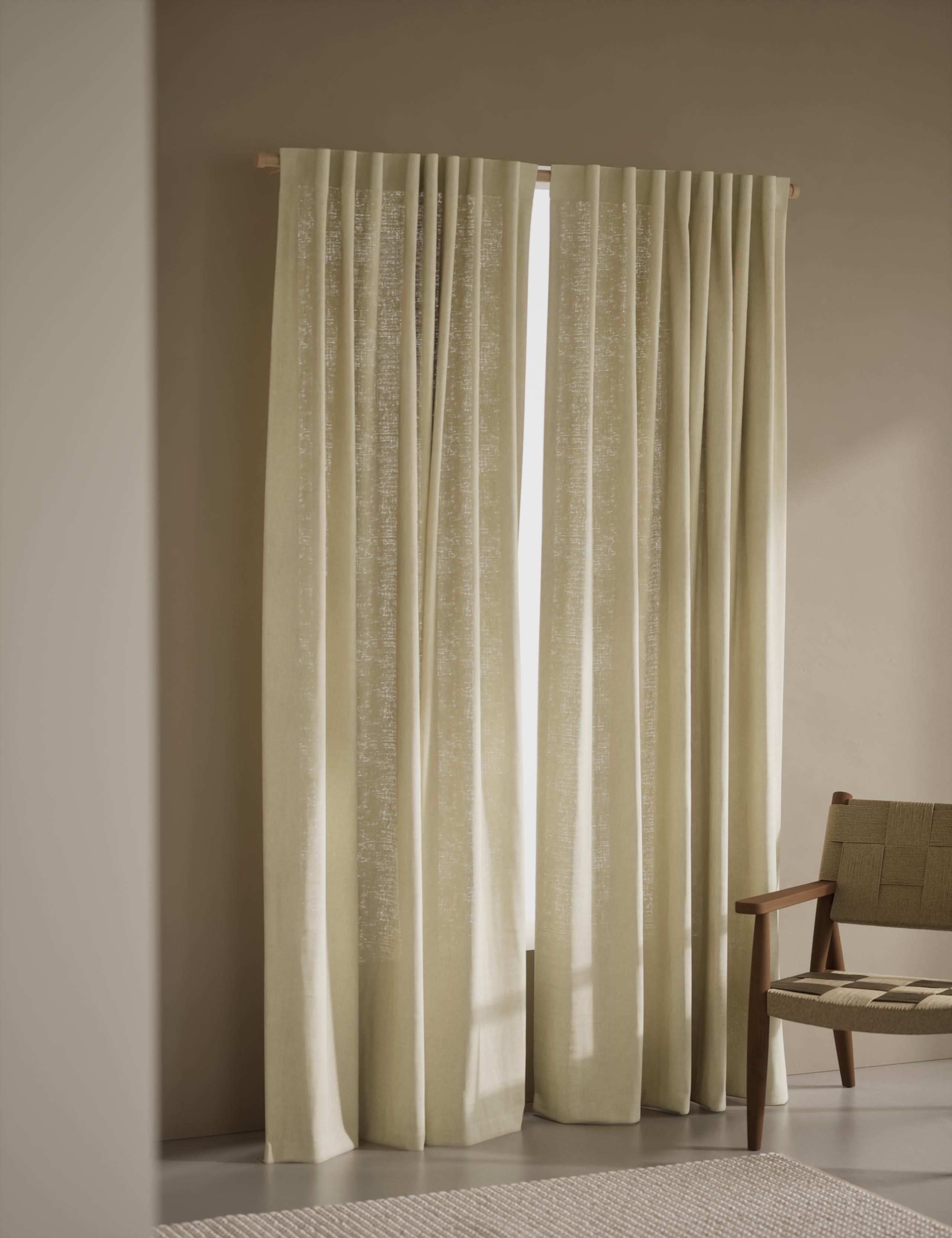 Cotton Linen Blend Sheer Curtains