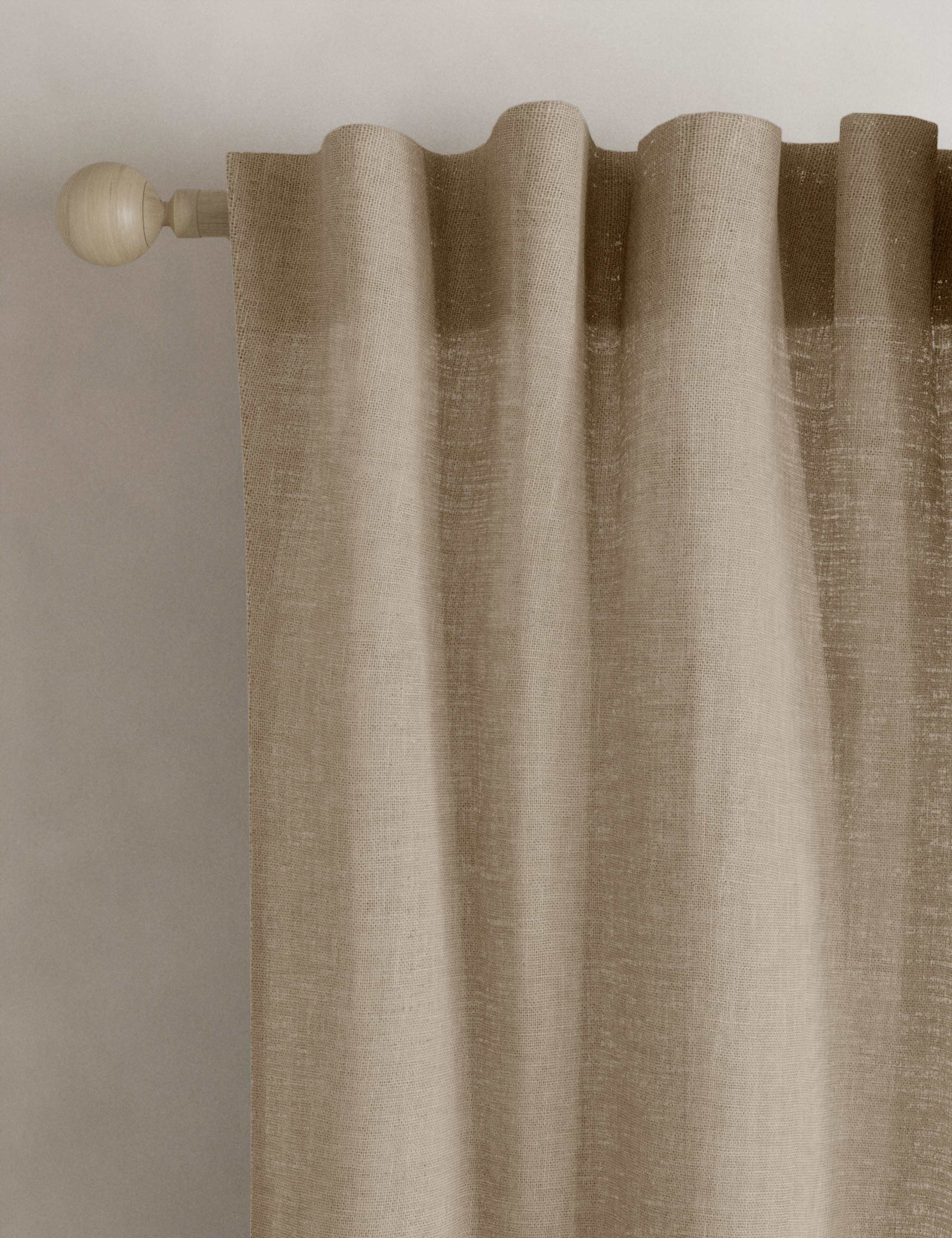 Cotton Linen Blend Sheer Multiway Curtains