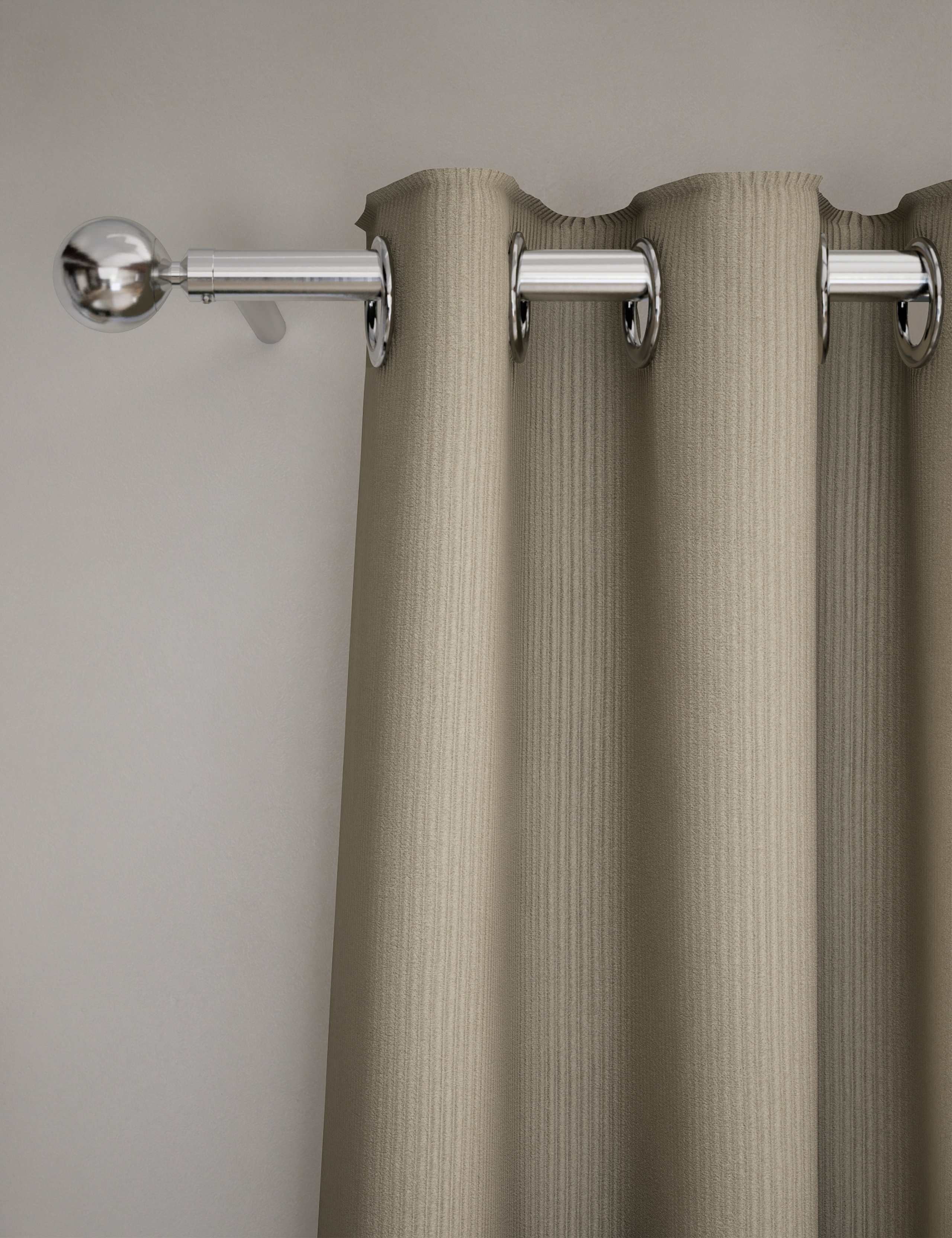 Velvet Ribbed Eyelet Blackout Curtains