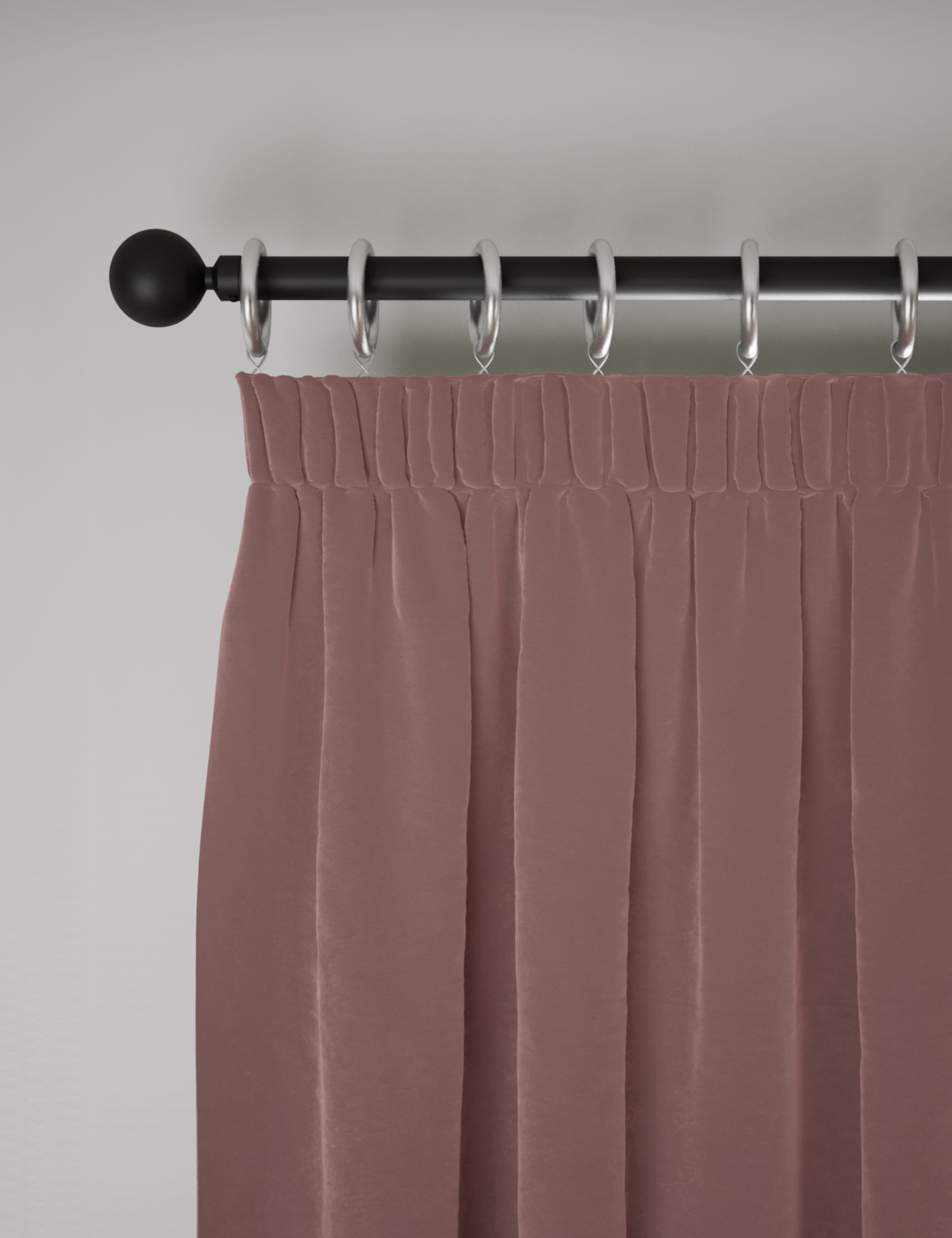 Velvet Pencil Pleat Curtains