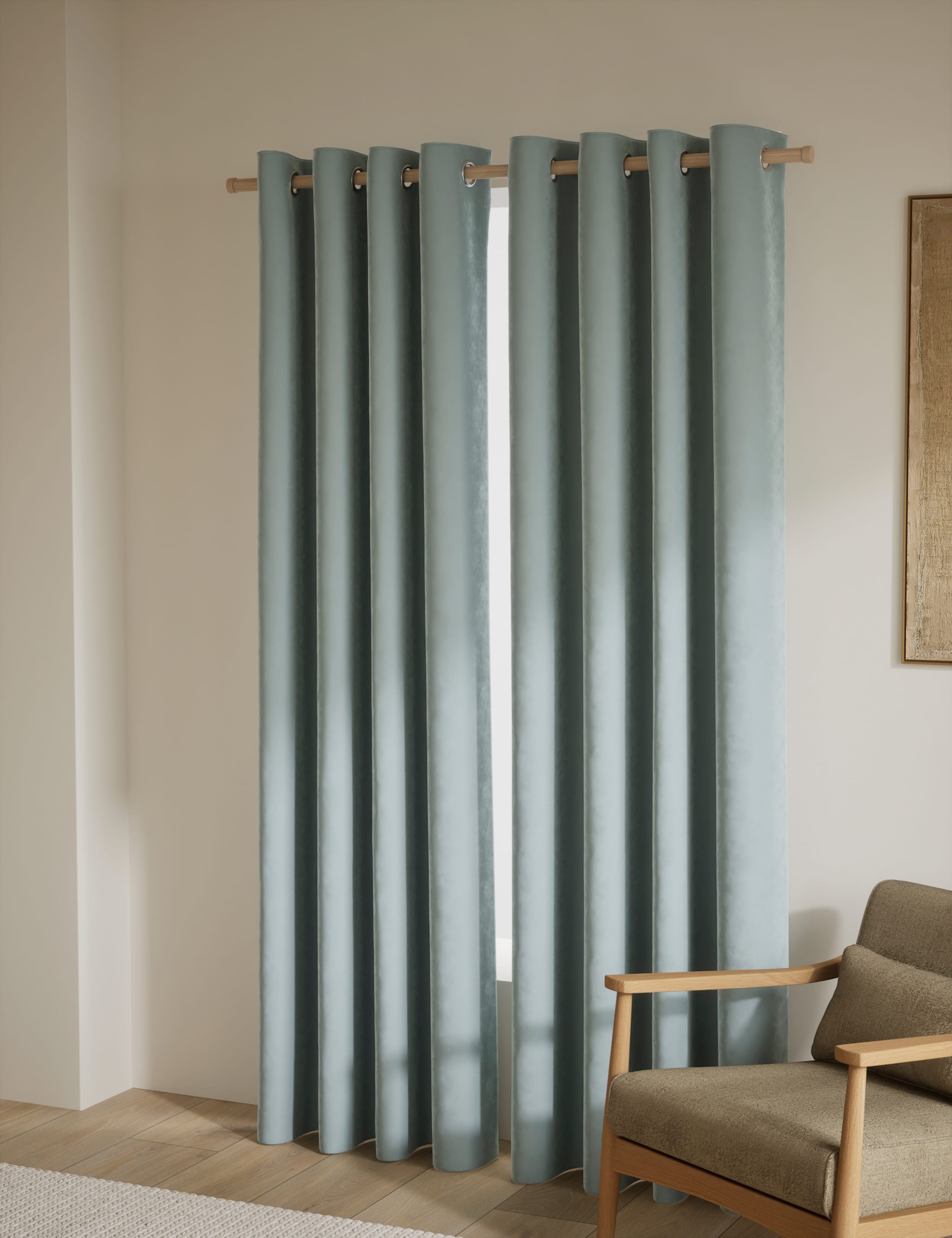 Velvet Eyelet Curtains