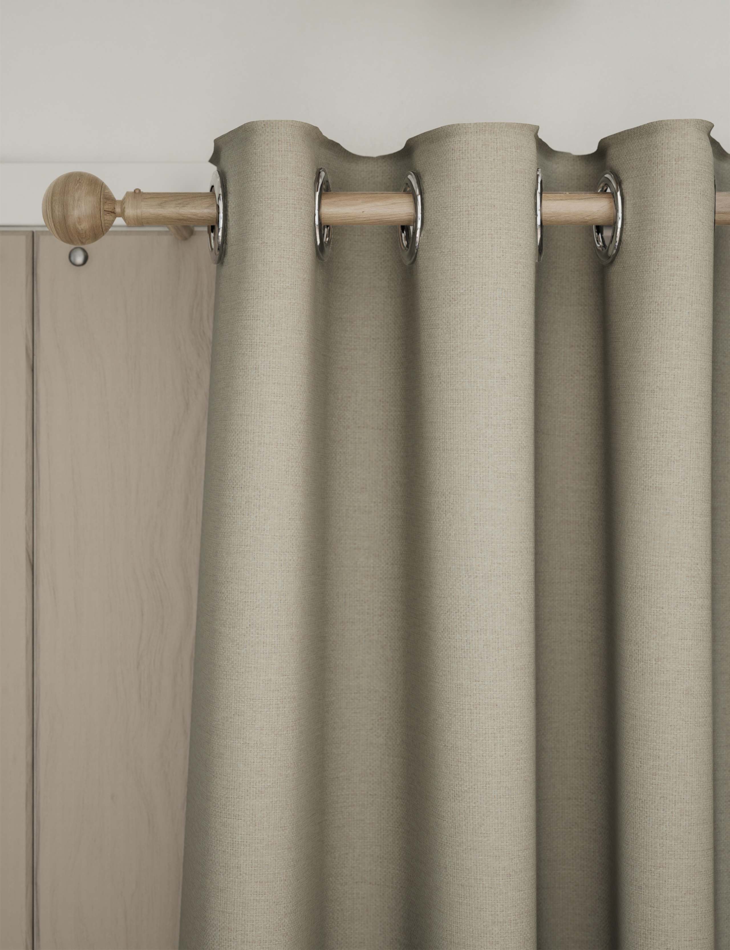 Brushed Eyelet Blackout Thermal Curtains