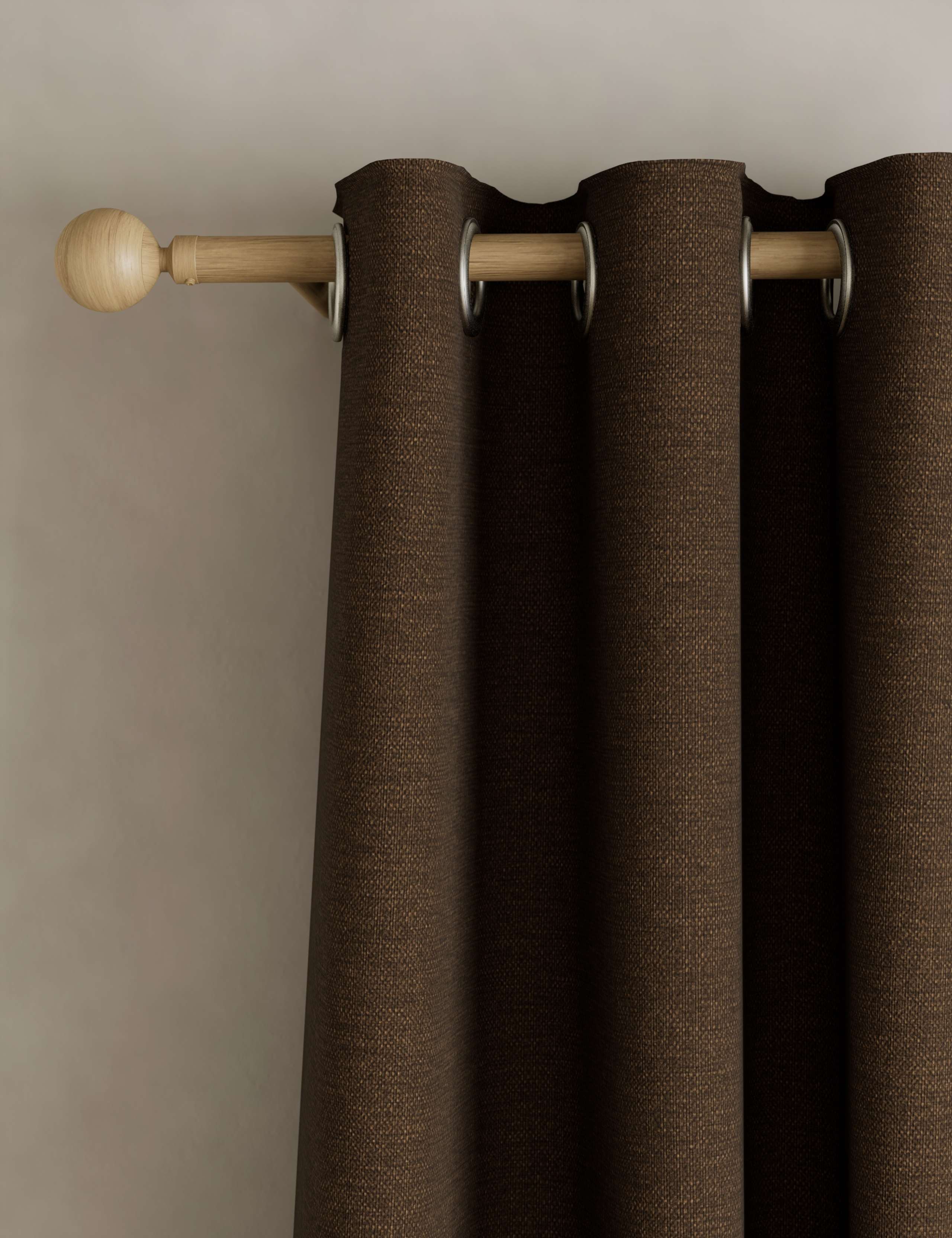 Brushed Eyelet Blackout Thermal Curtains