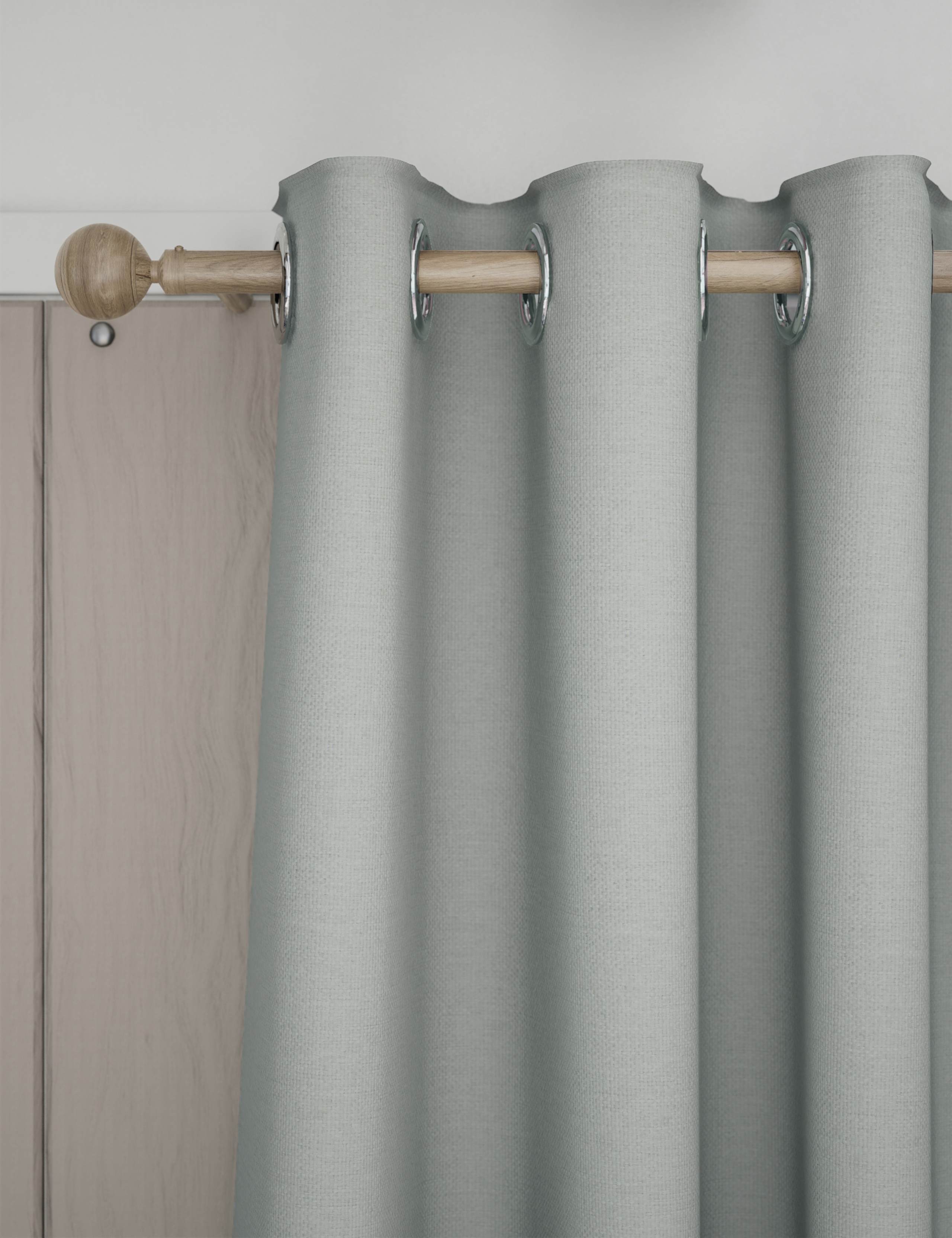 Brushed Eyelet Blackout Thermal Curtains