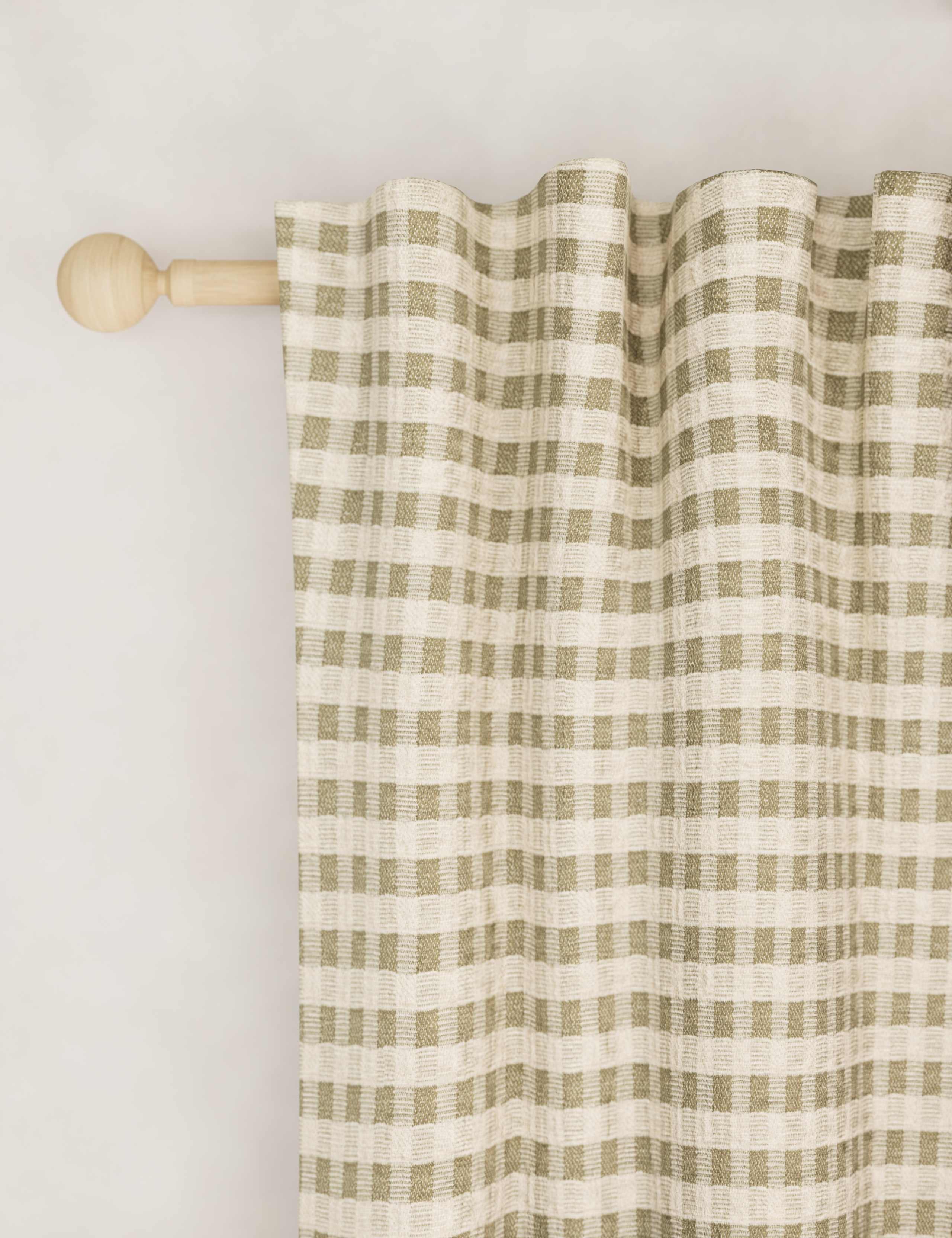 Chenille Gingham Multiway Blackout Curtains