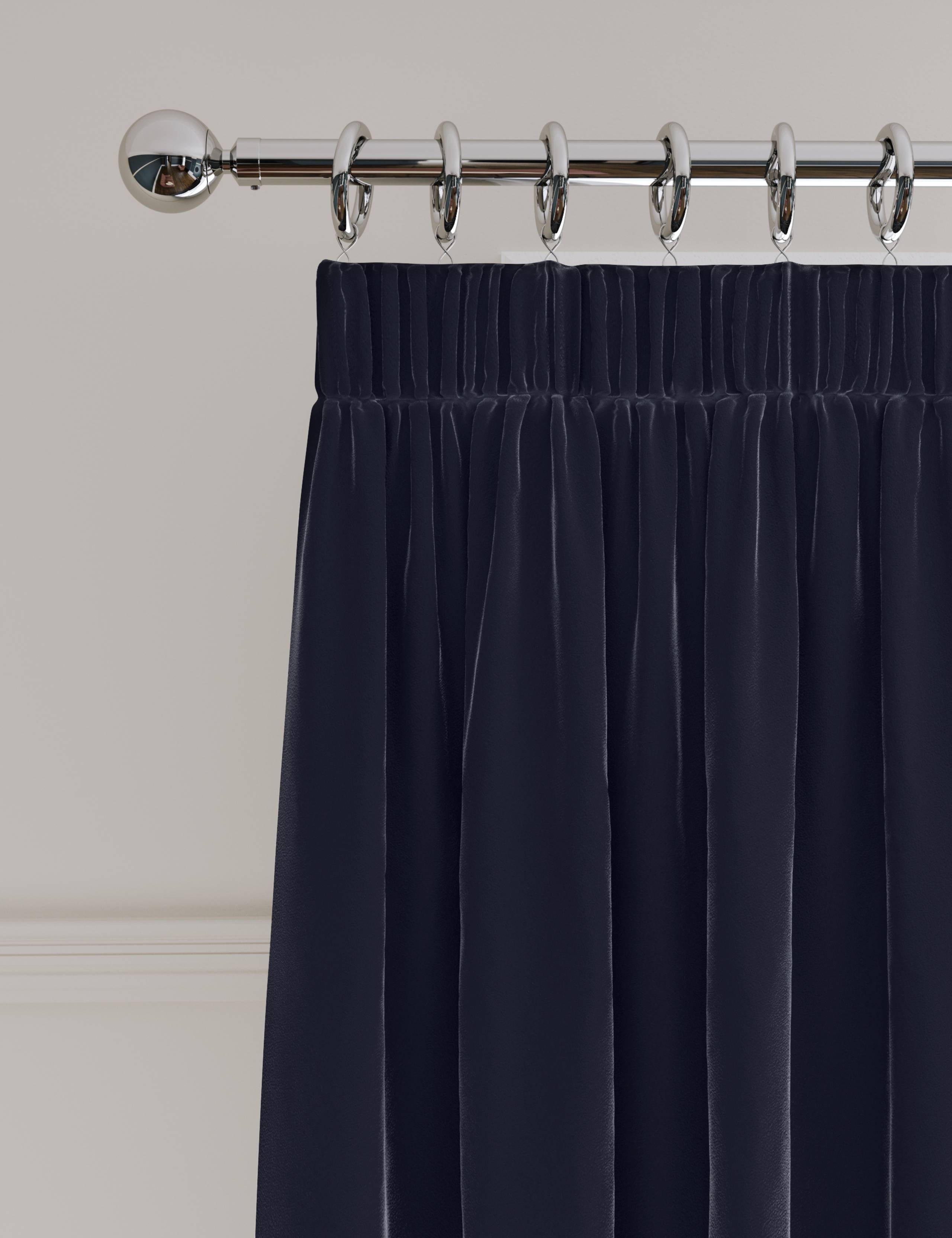 Velvet Pencil Pleat Ultra Thermal Curtains