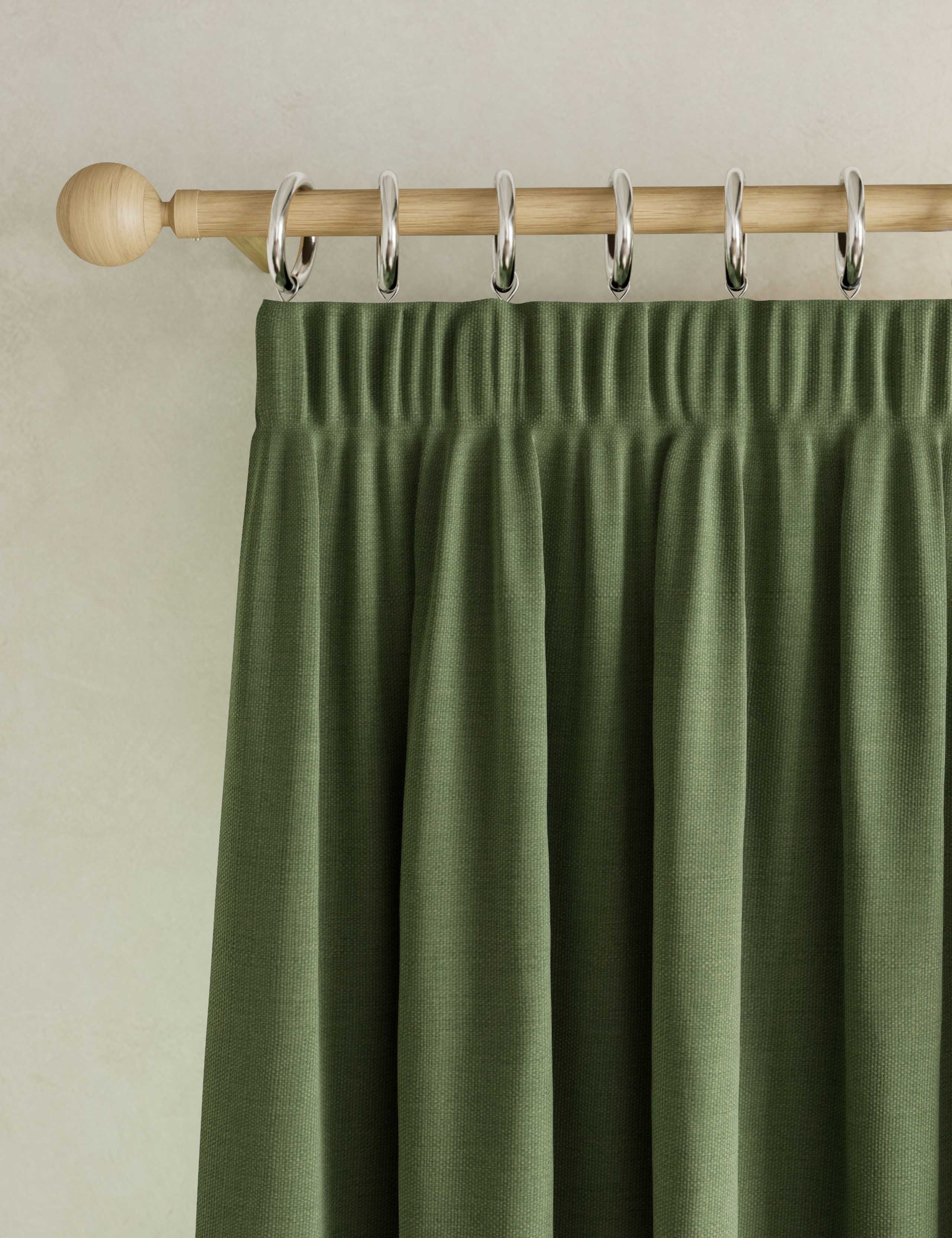 Brushed Pencil Pleat Blackout Thermal Curtains