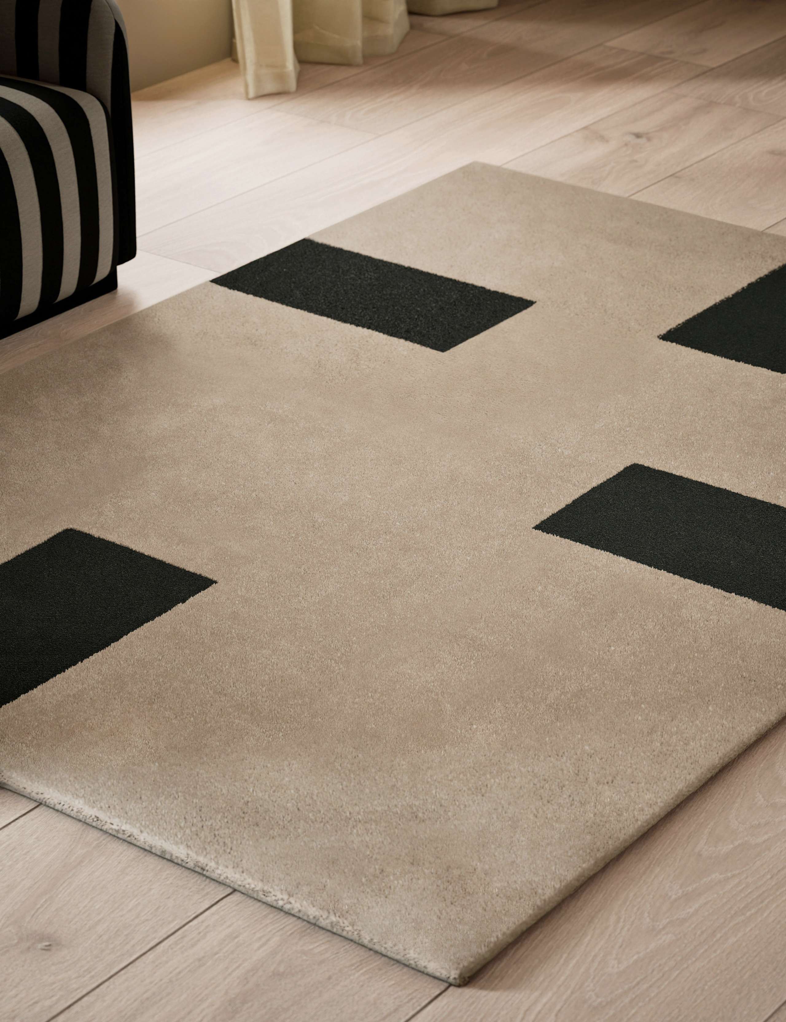 Pure Wool Dash Geometric Rug