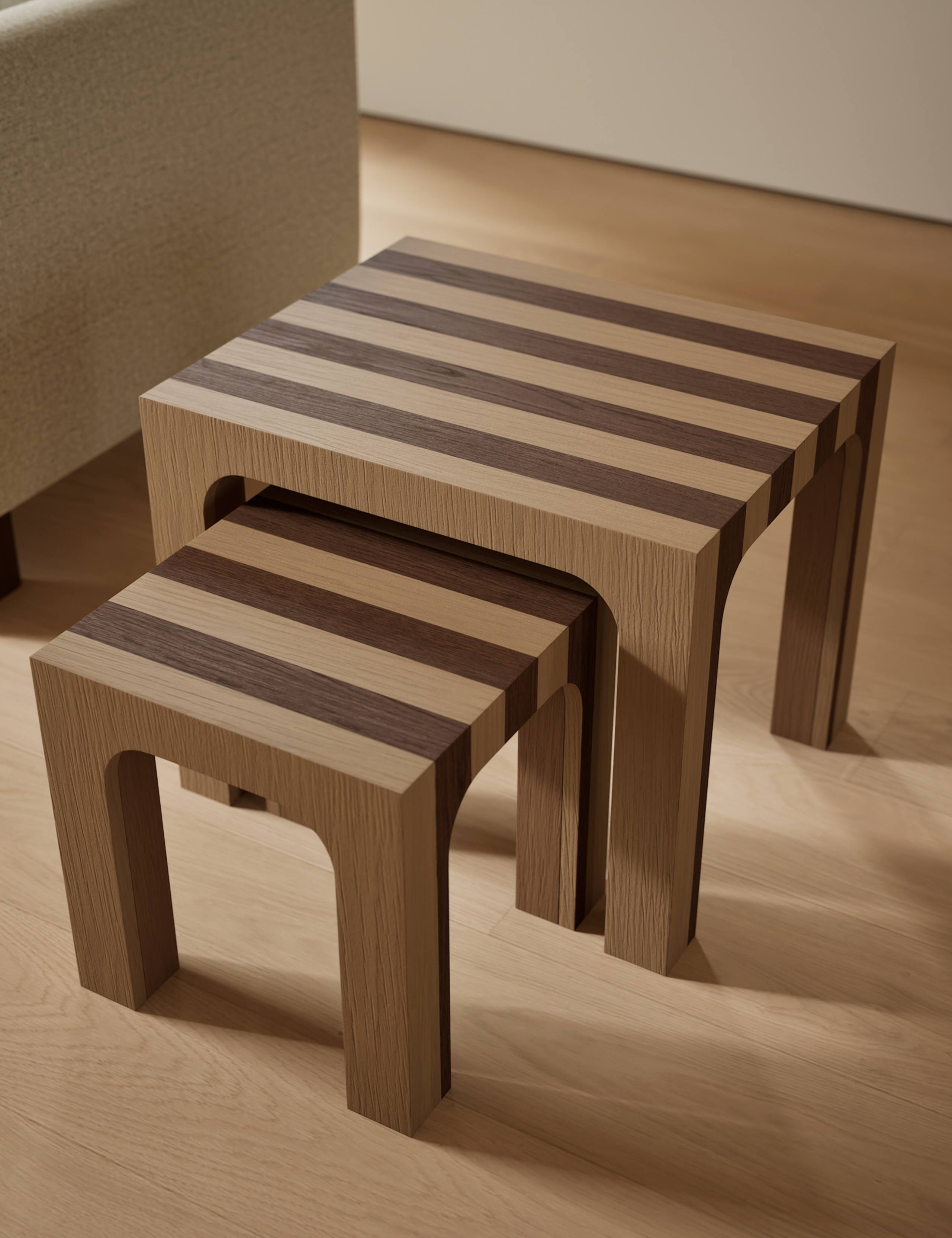 Striped Nest of Tables