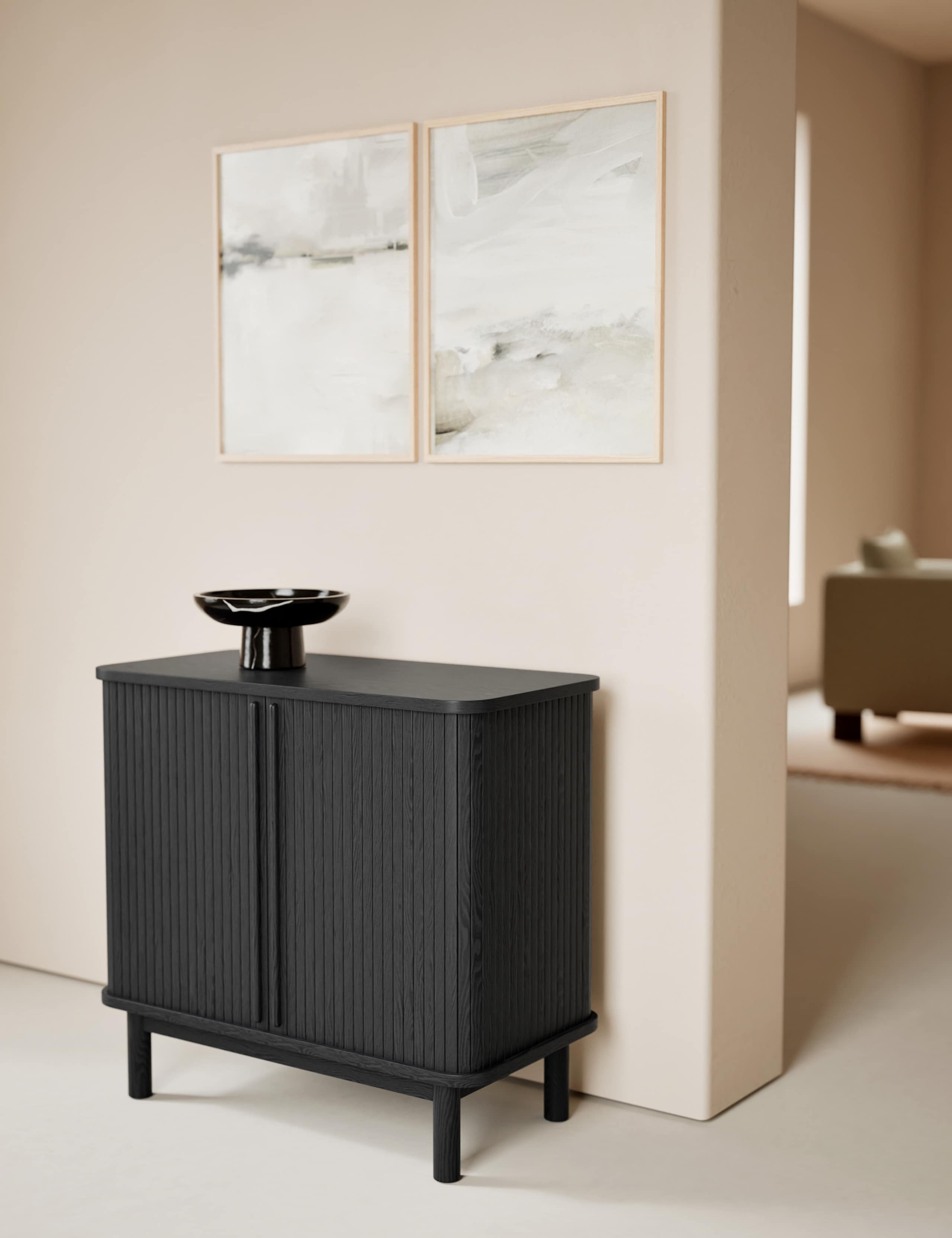 Fluted Compact 2 Door Sideboard