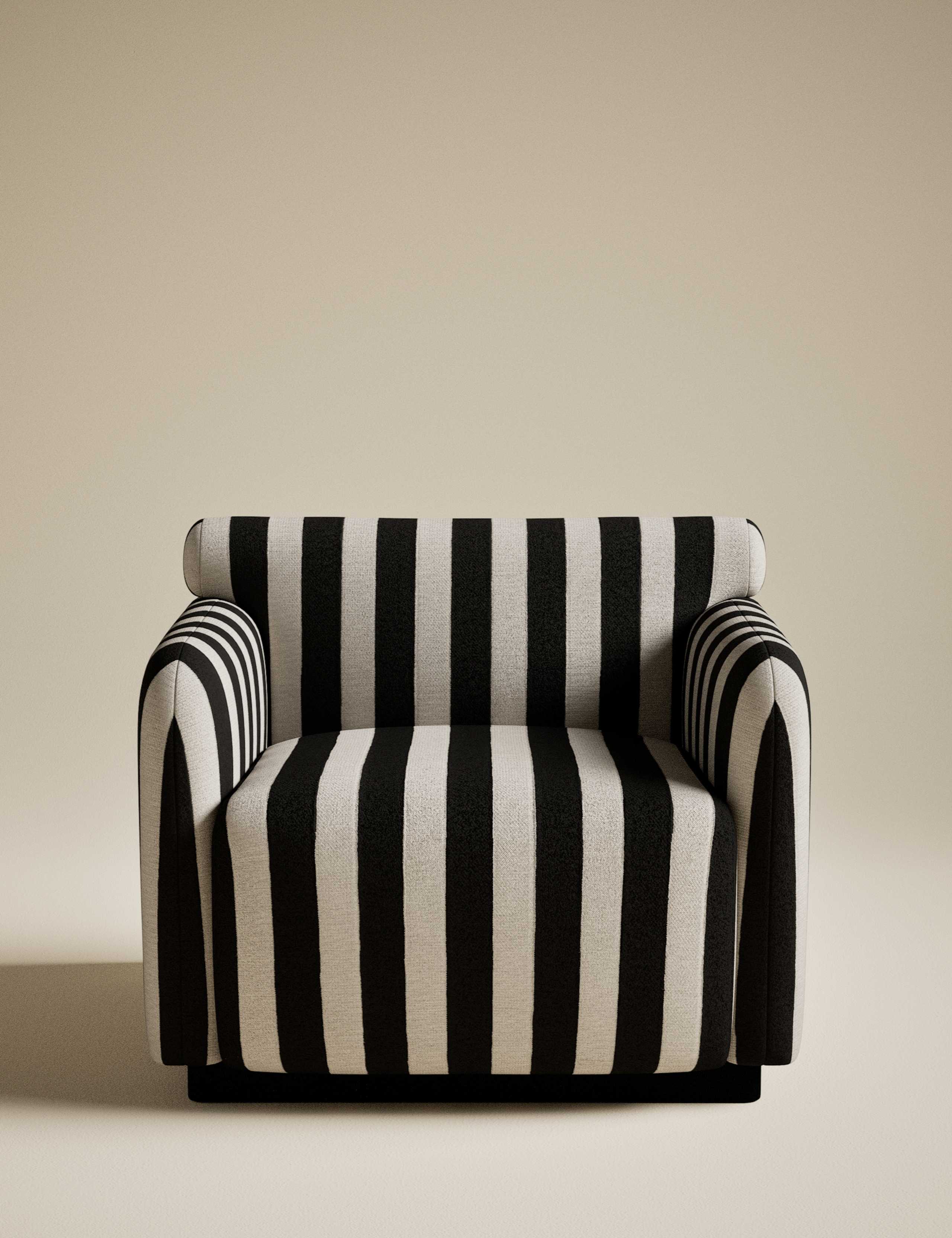 Striped Accent Chair