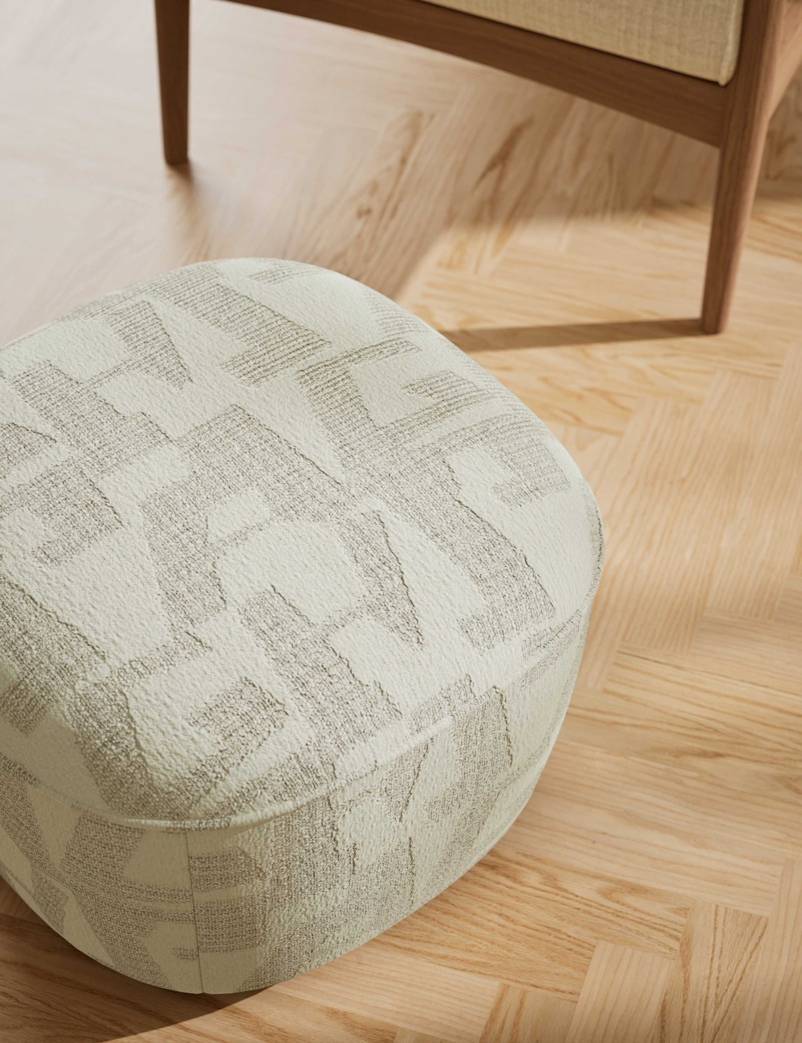 Mellow Jacquard Footstool