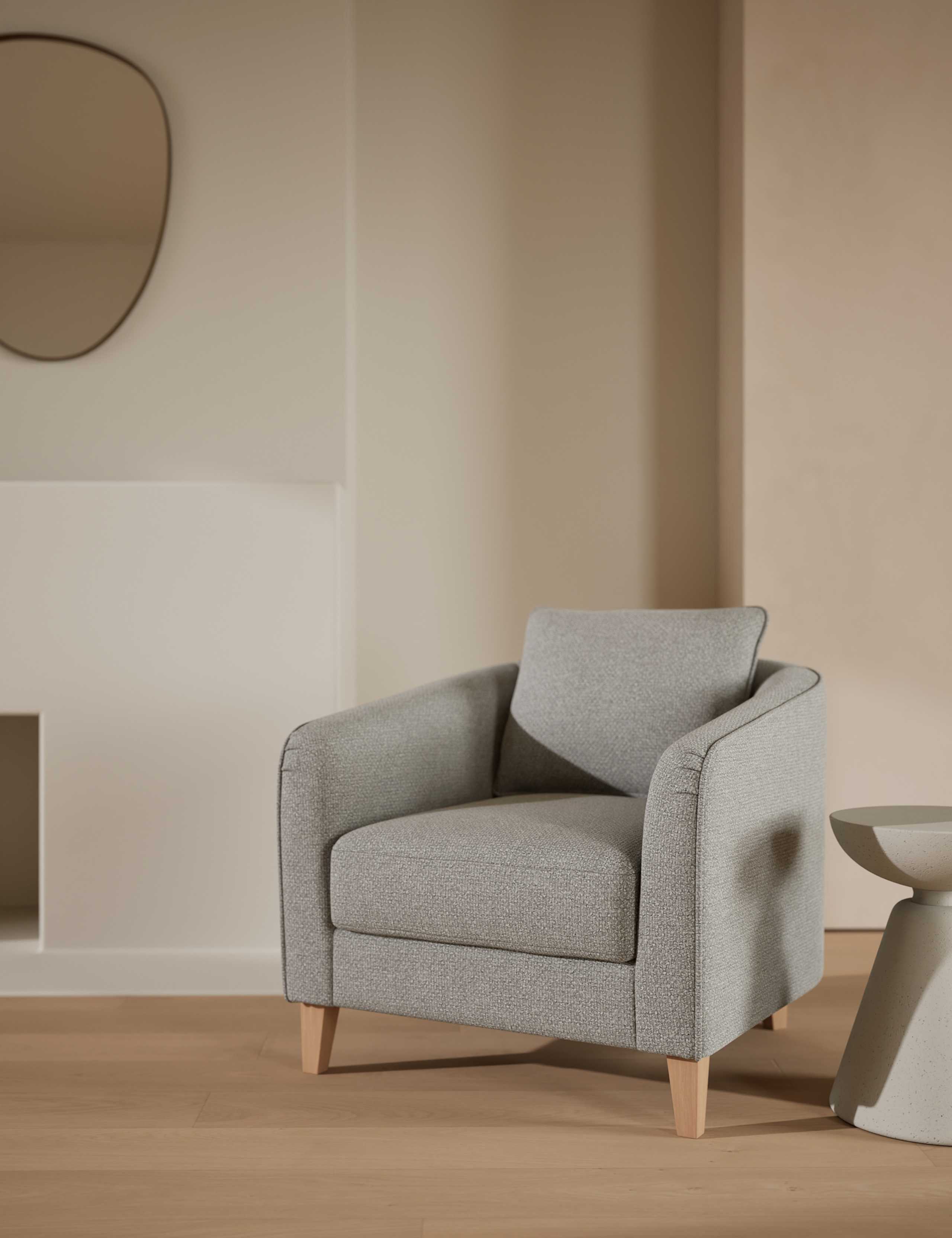 Lara Soft Chenille Accent Chair