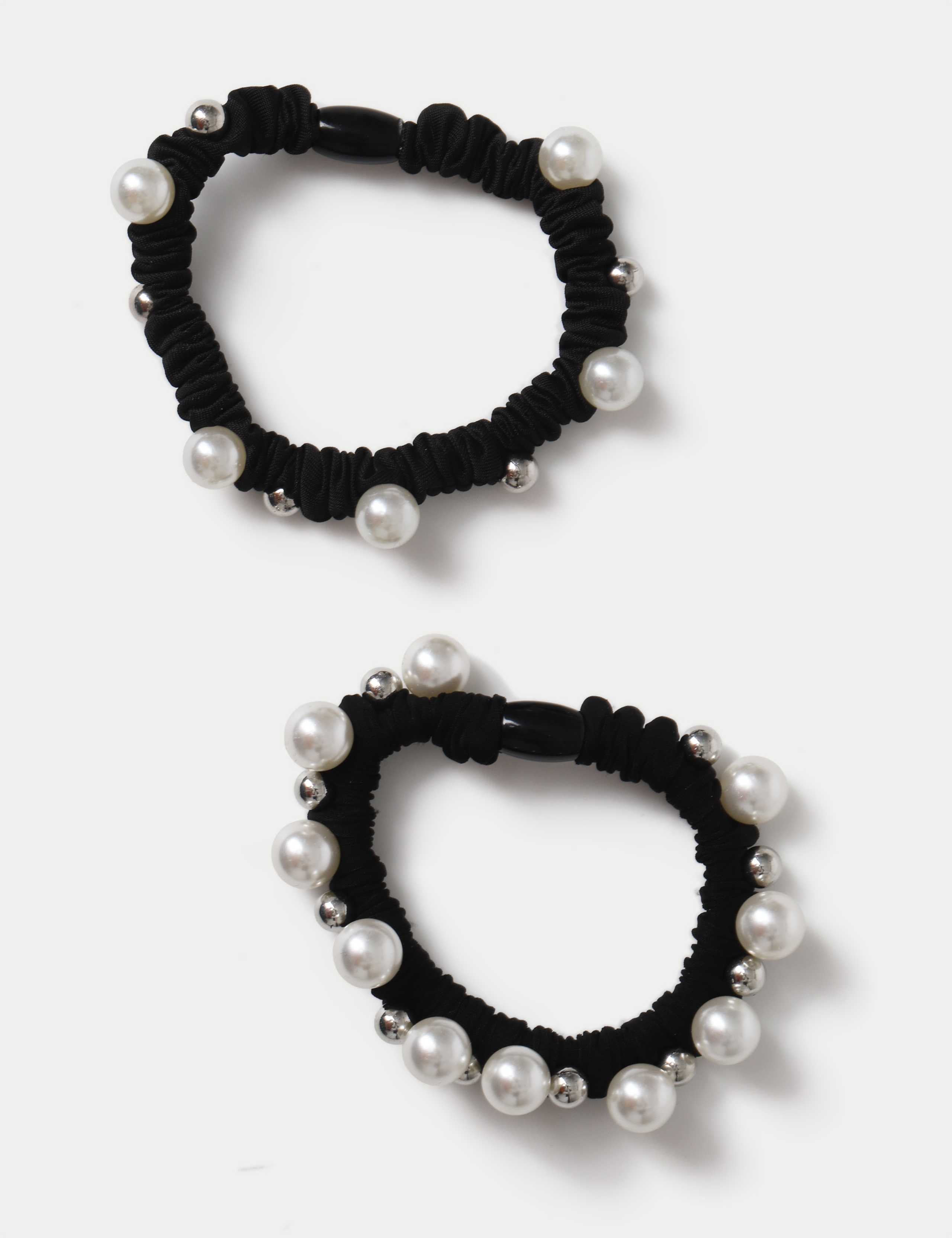 2 Pack Pearl Mini Scrunchie Set