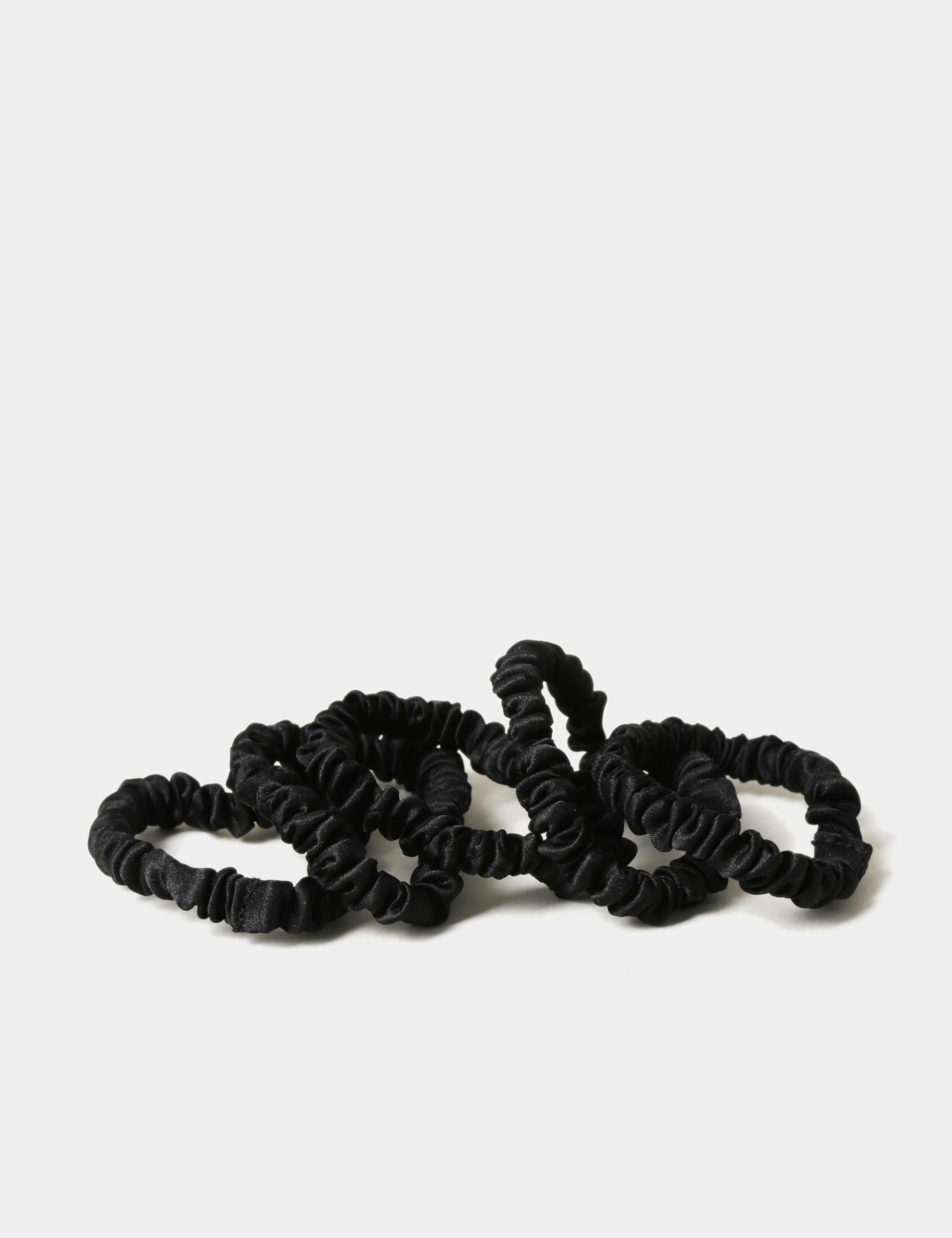 5 Pack Satin Mini Scrunchie Set