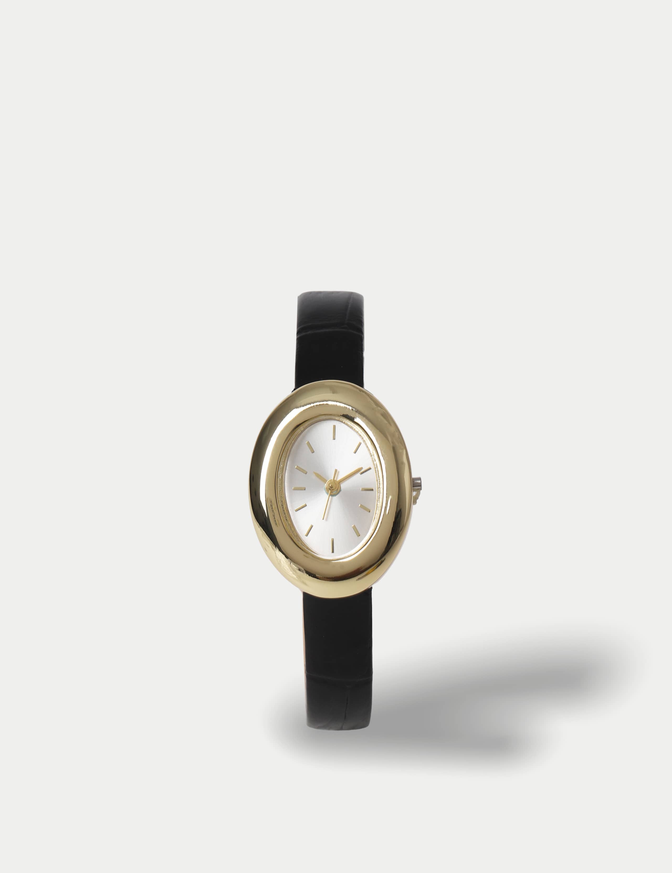 Real Leather Oval Watch